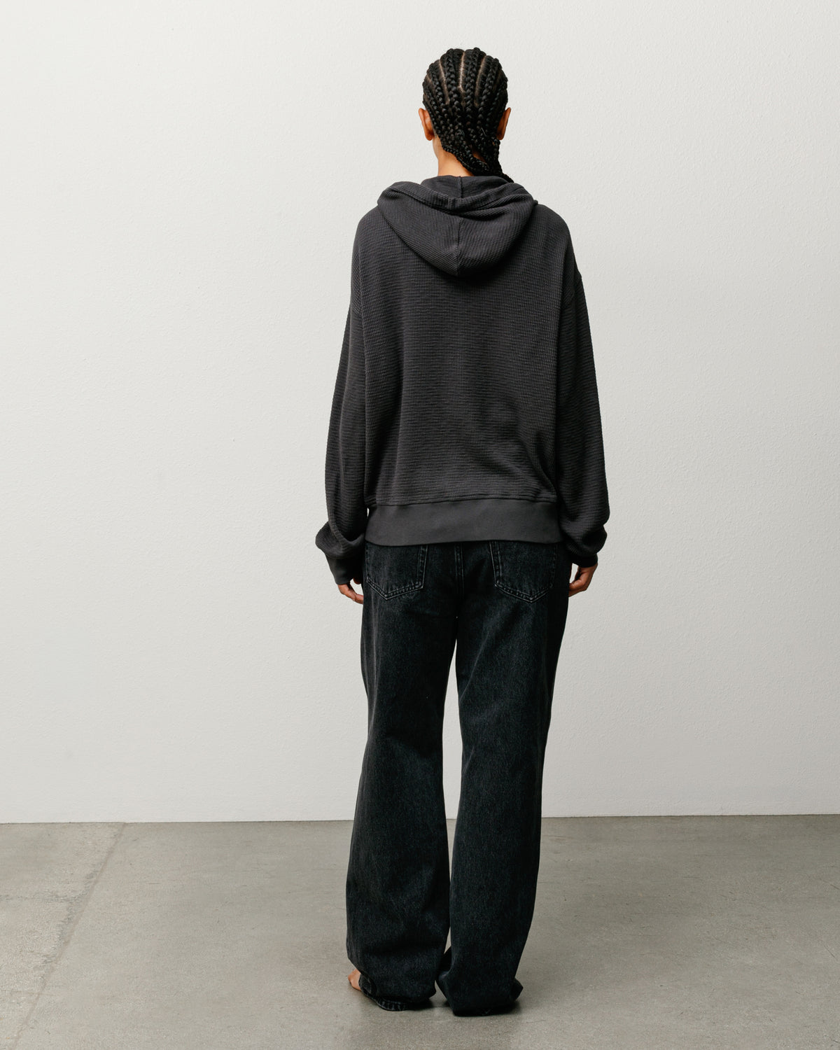 Lightweight Thermal Hoodie – Faded Black | Tops & Knits | Stüssy Japan