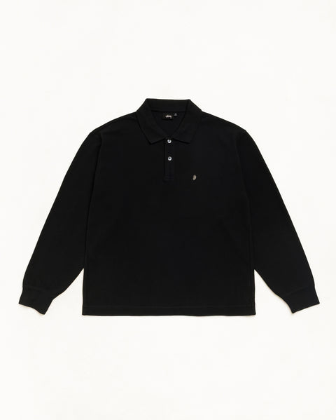 Ls Classic Pique Polo Unisex Short Sleeve In Black
