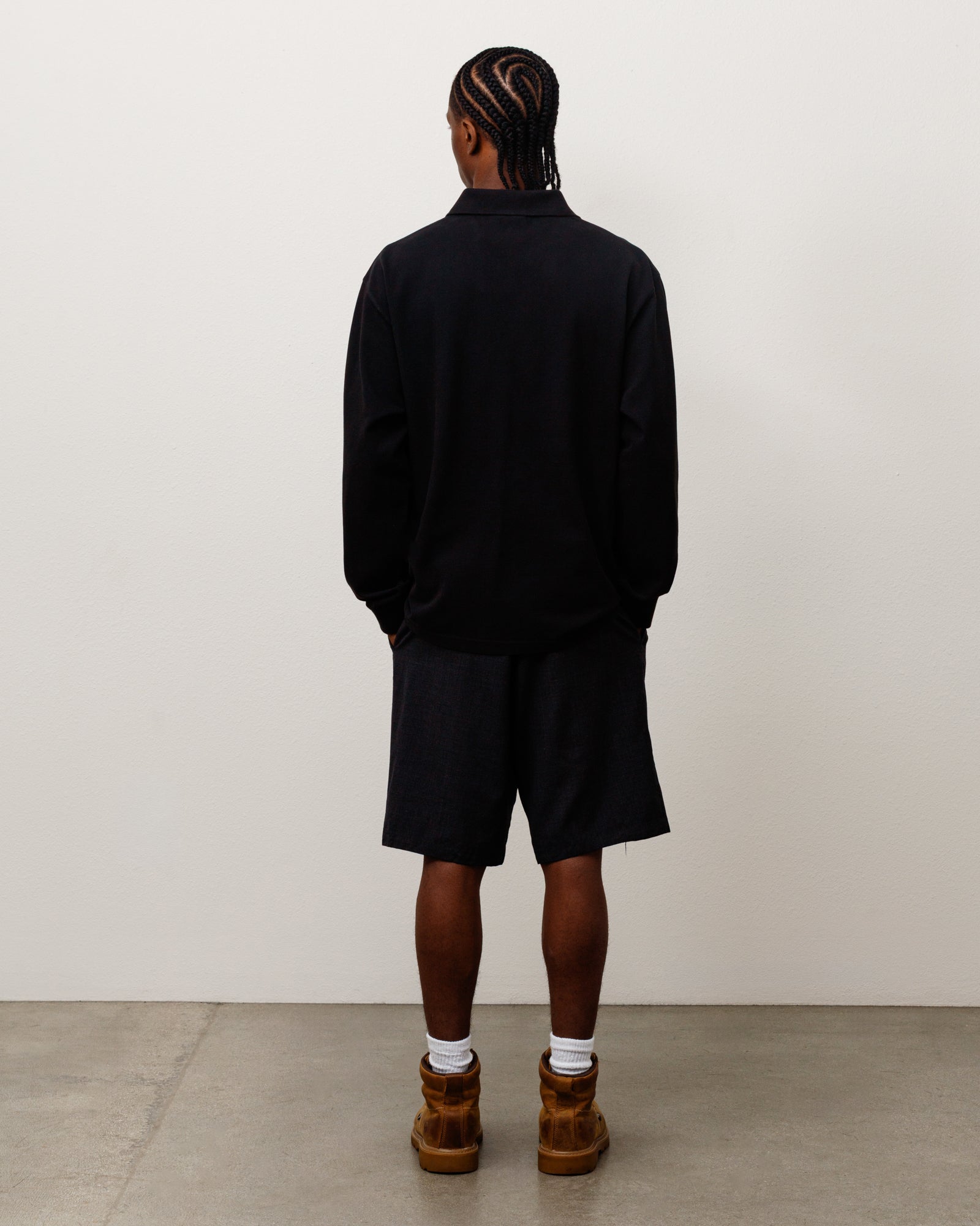 Classic Pique LS Polo - Black | Tops & Knits | Stüssy Japan