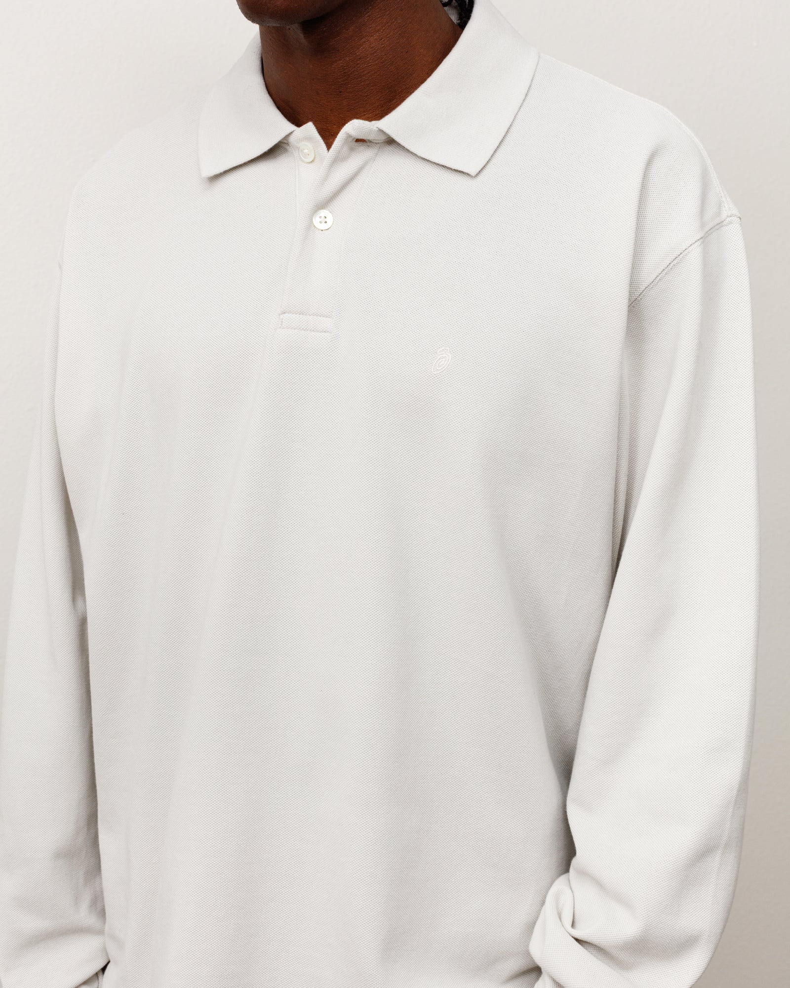 Classic Pique LS Polo - Bone | Tops & Knits | Stüssy Japan