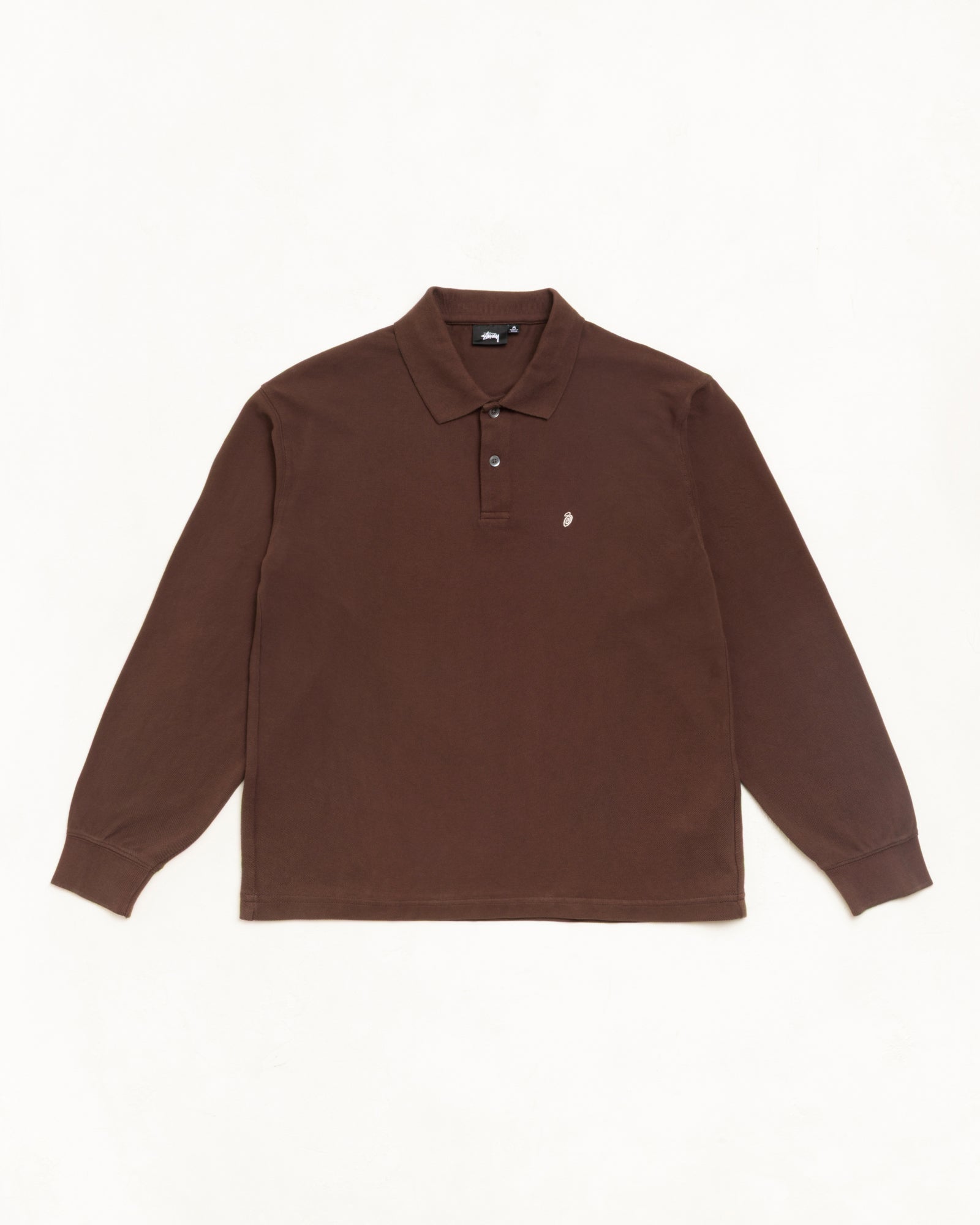 Classic Pique LS Polo - Brown | Tops & Knits | Stüssy Japan