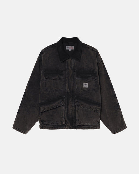 Shop Jacket Washed Canvas in black – Stüssy Japan