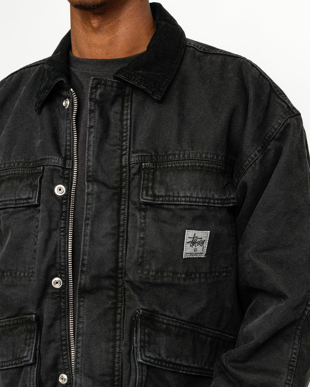 Shop Jacket Washed Canvas in black – Stüssy Japan