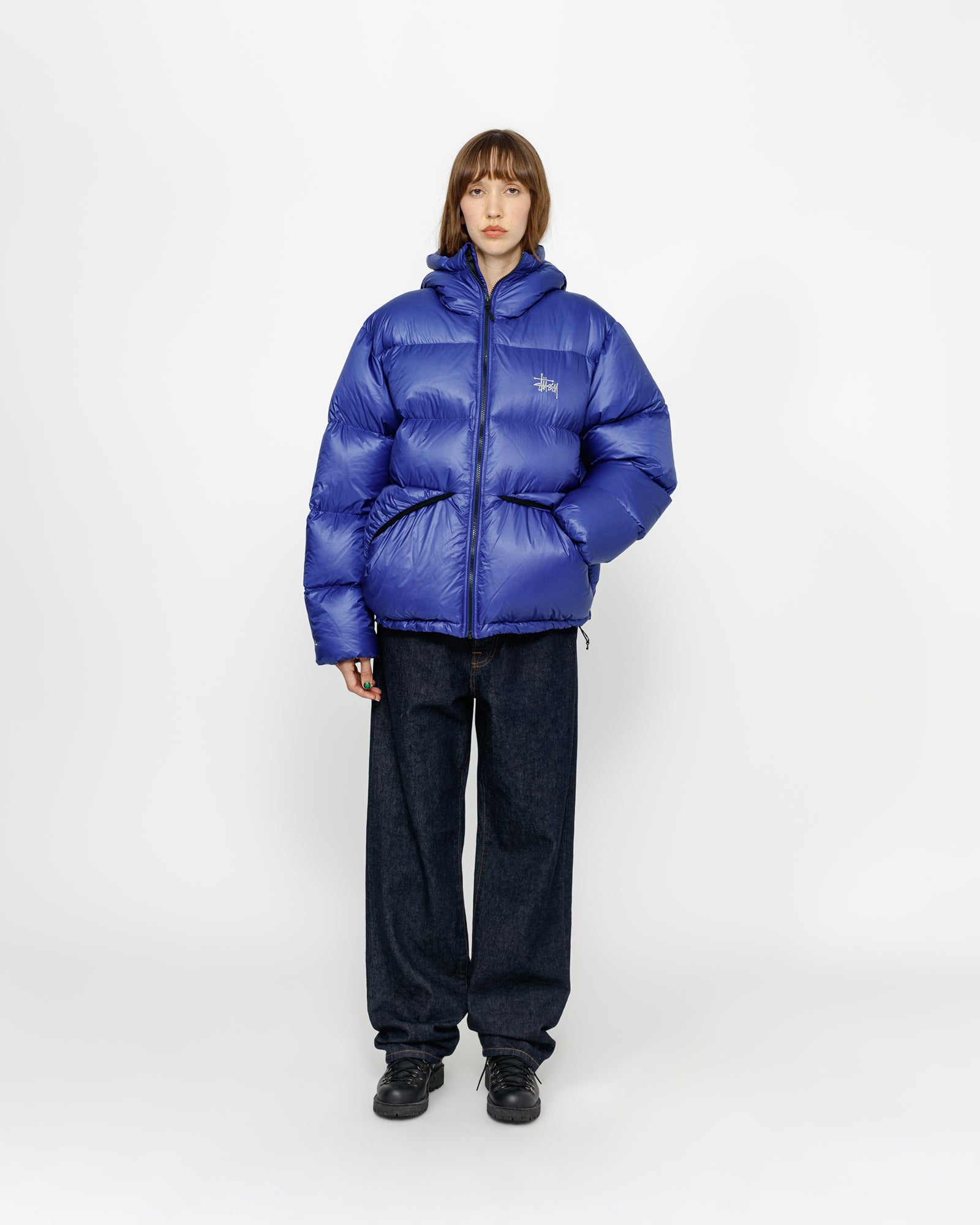 Down Parka Micro Ripstop in blue – Stüssy Japan