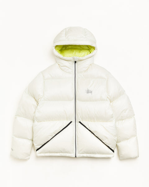 Micro Ripstop Down Parka Unisex Long Sleeve In Bone