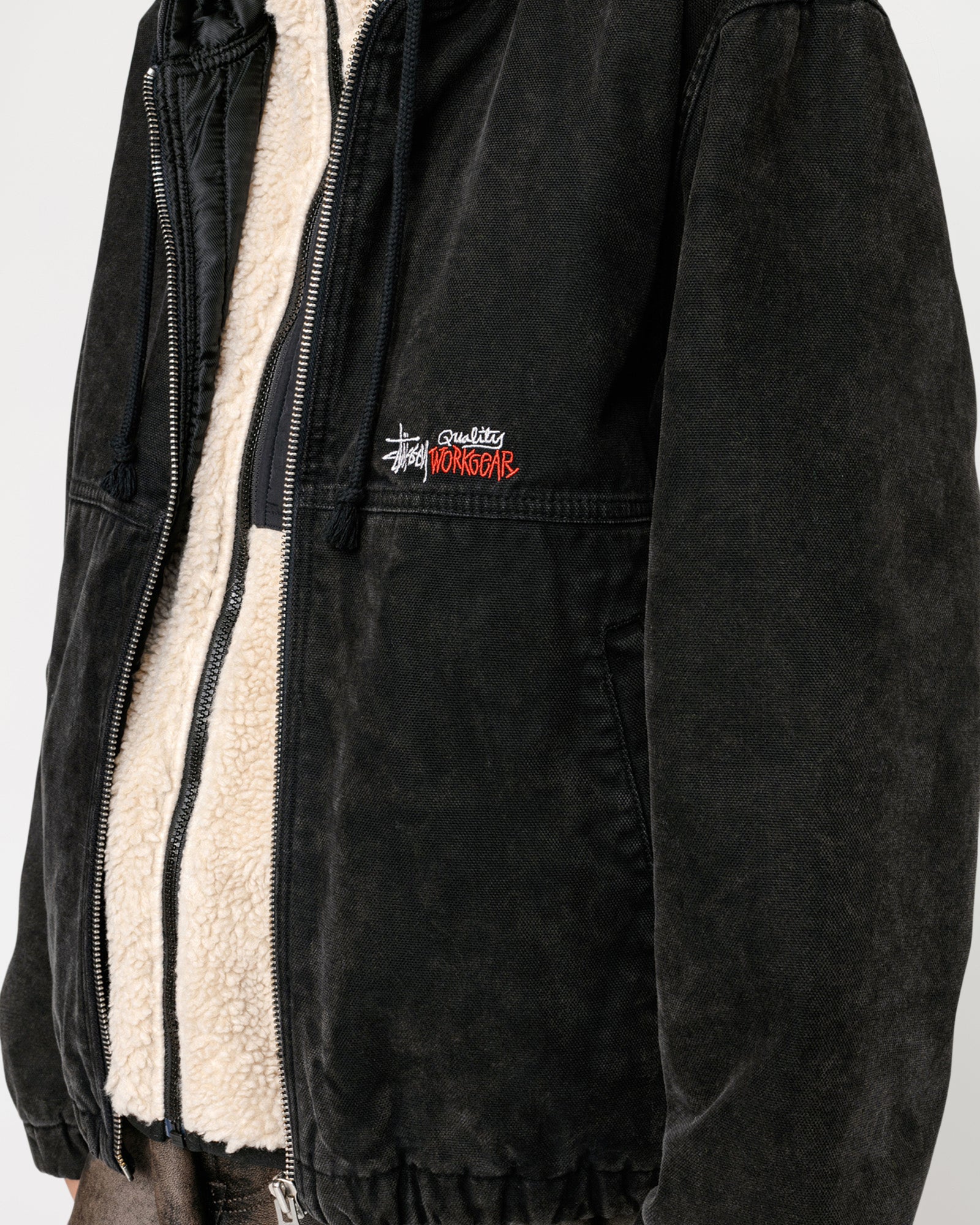 Stüssy Work Jacket Insulated Canvas Black Outerwear