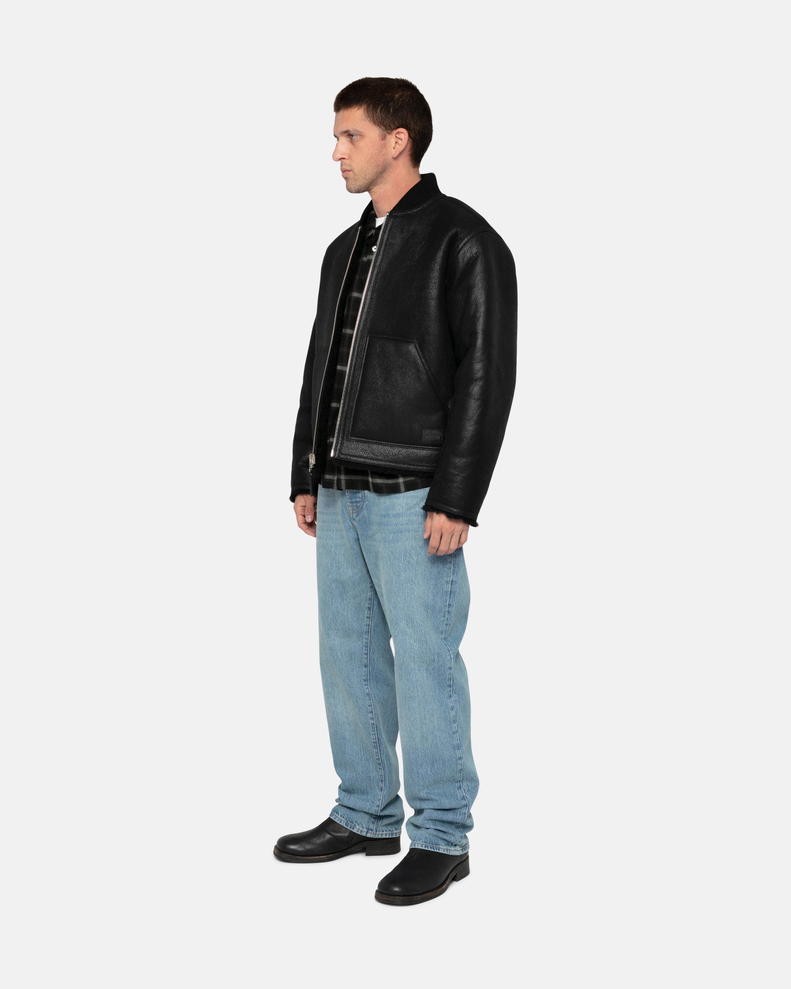 SHEARLING REVERSIBLE BOMBER