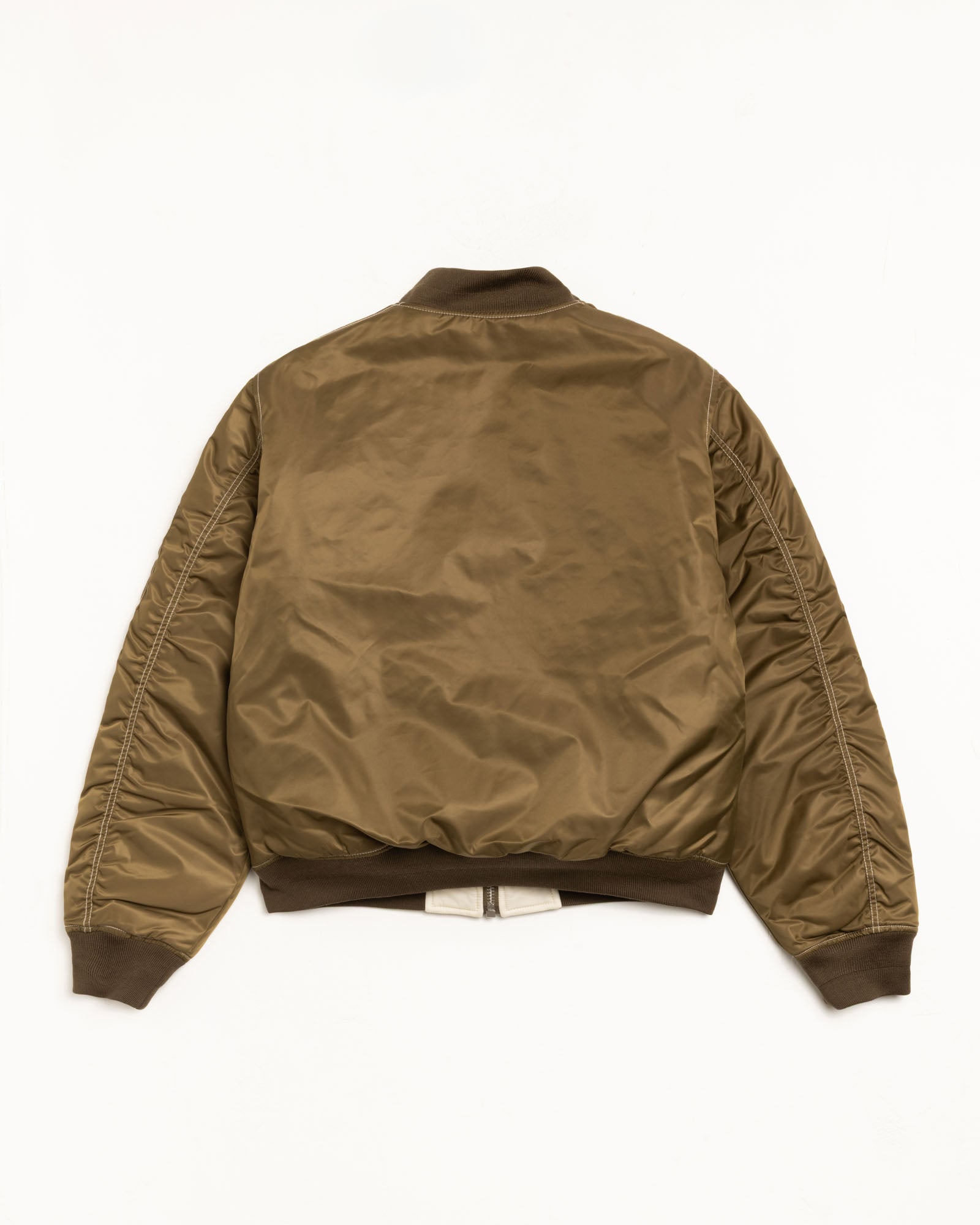 Built Bomber Jacket Mens Long Sleeve In Brown