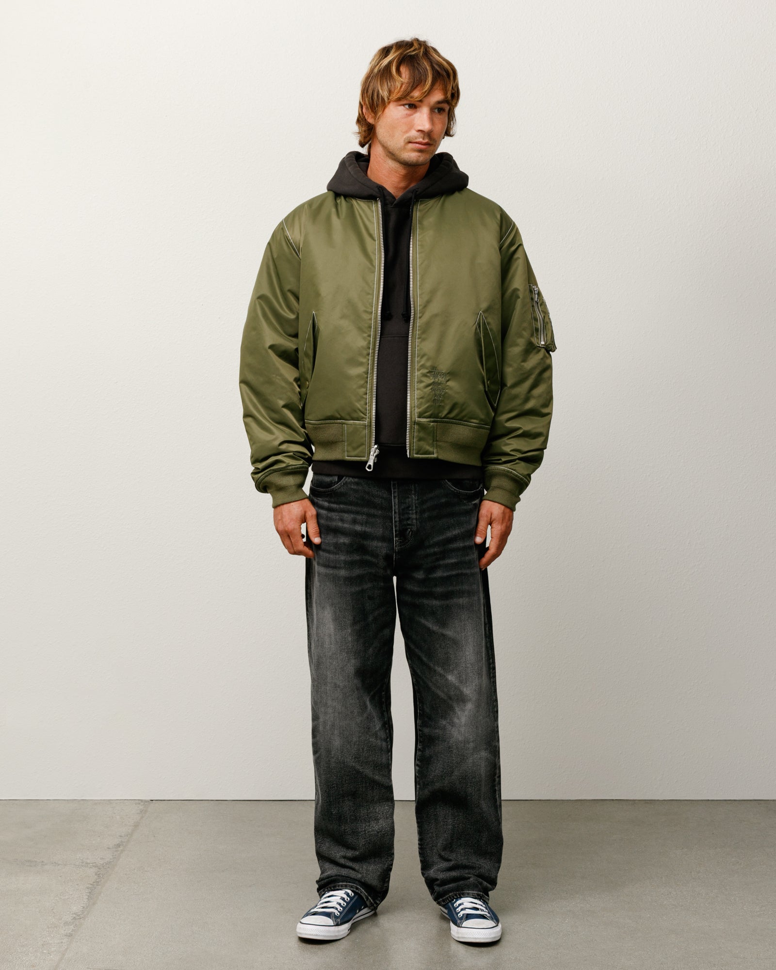 Built Reversible Bomber Jacket – Olive | Outerwear | Stüssy Japan