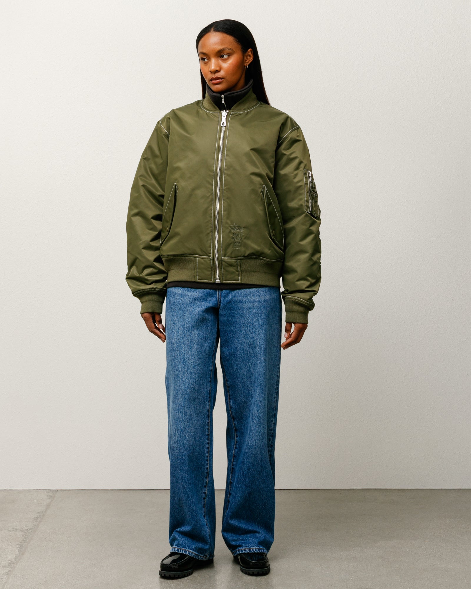 Built Reversible Bomber Jacket – Olive | Outerwear | Stüssy Japan