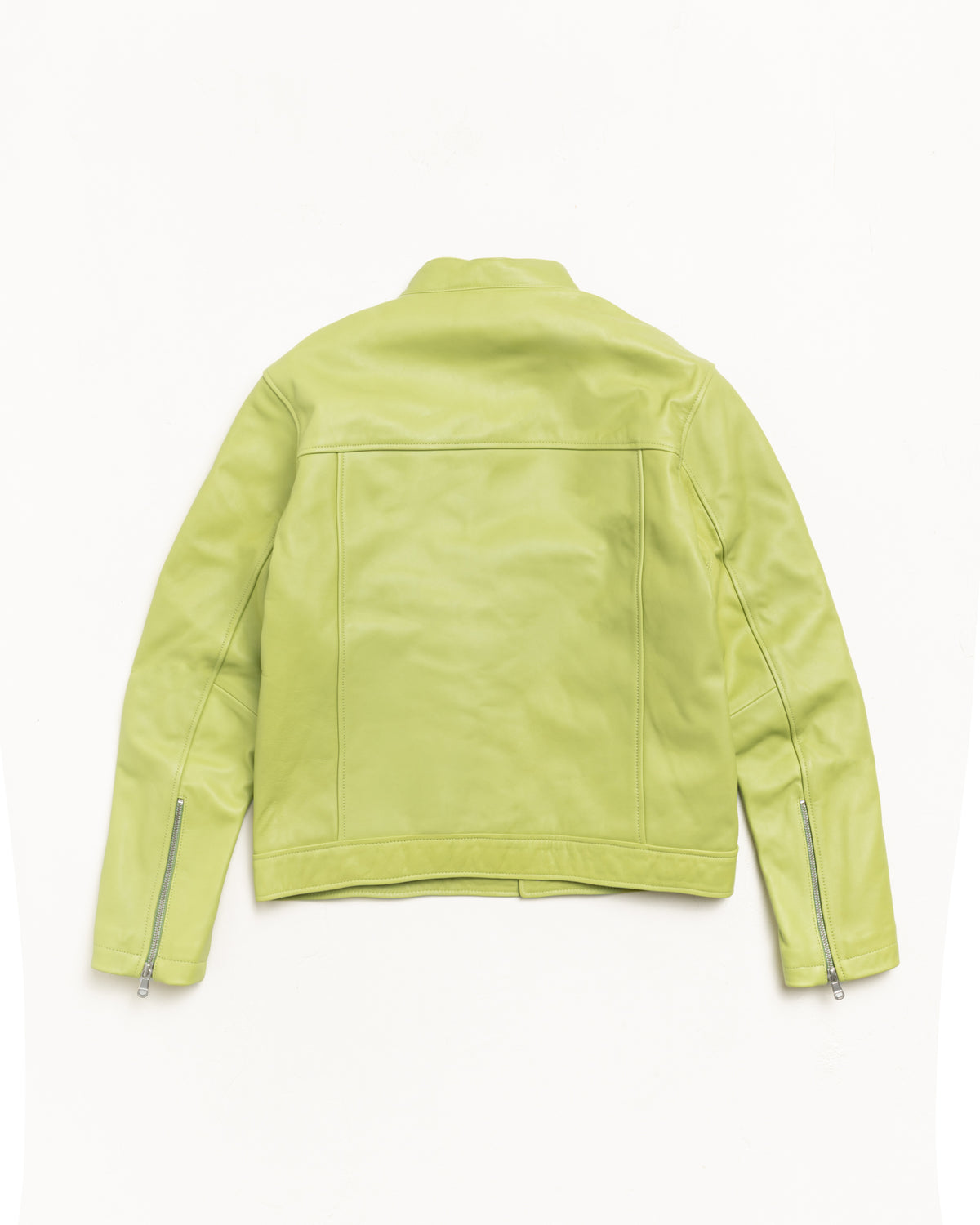 Cafe Racer Leather Jacket – Lime | Outerwear | Stüssy Japan