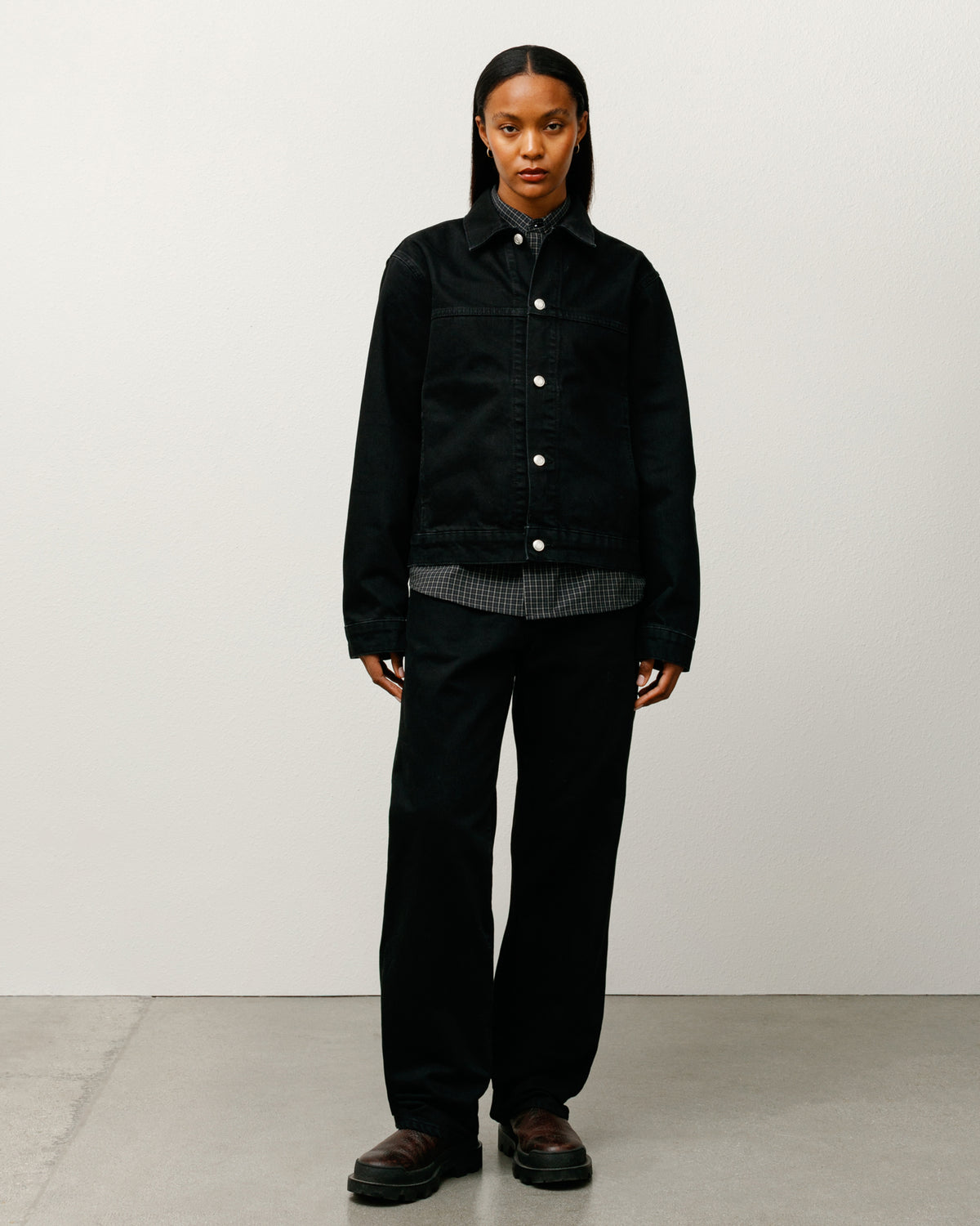 Trucker Jacket Denim – Black | Outerwear | Stüssy Japan