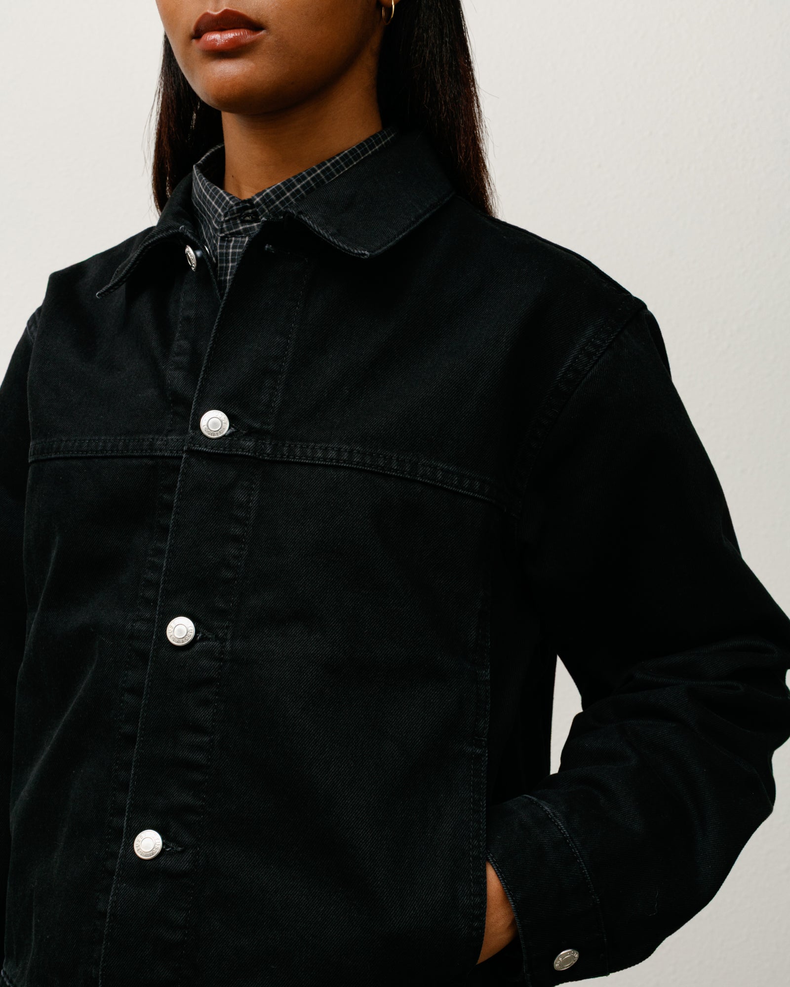 Trucker Jacket Denim – Black | Outerwear | Stüssy Japan