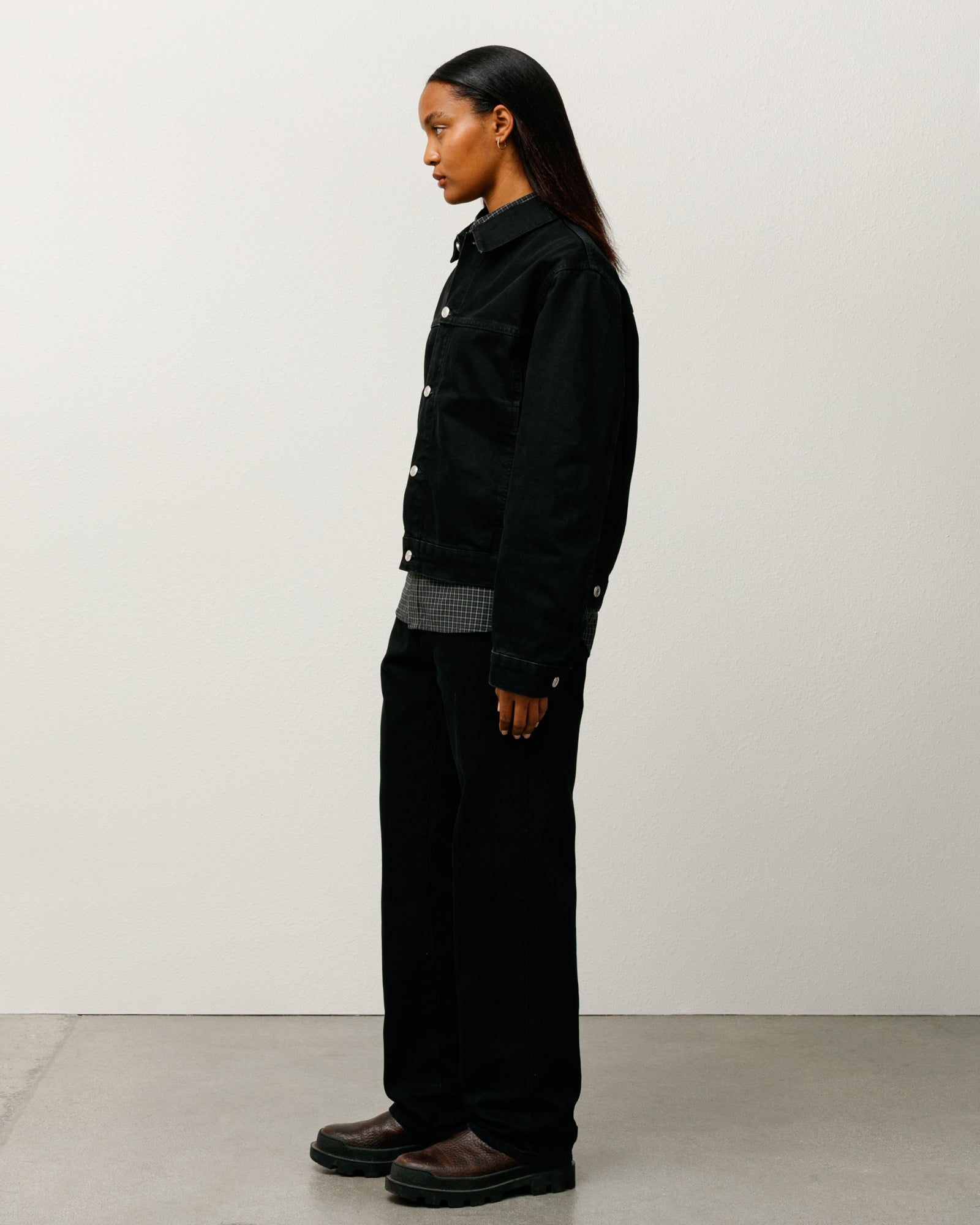 Trucker Jacket Denim – Black | Outerwear | Stüssy Japan