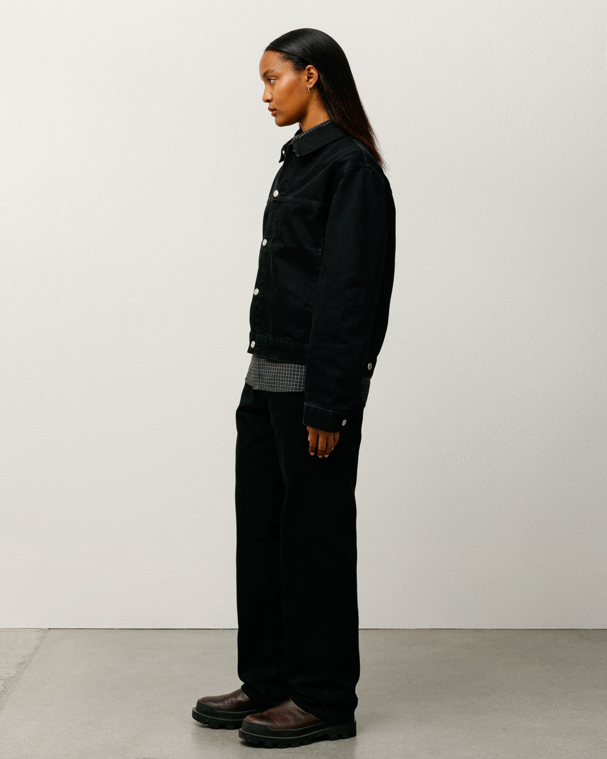 Trucker Jacket Denim – Black | Outerwear | Stüssy Japan