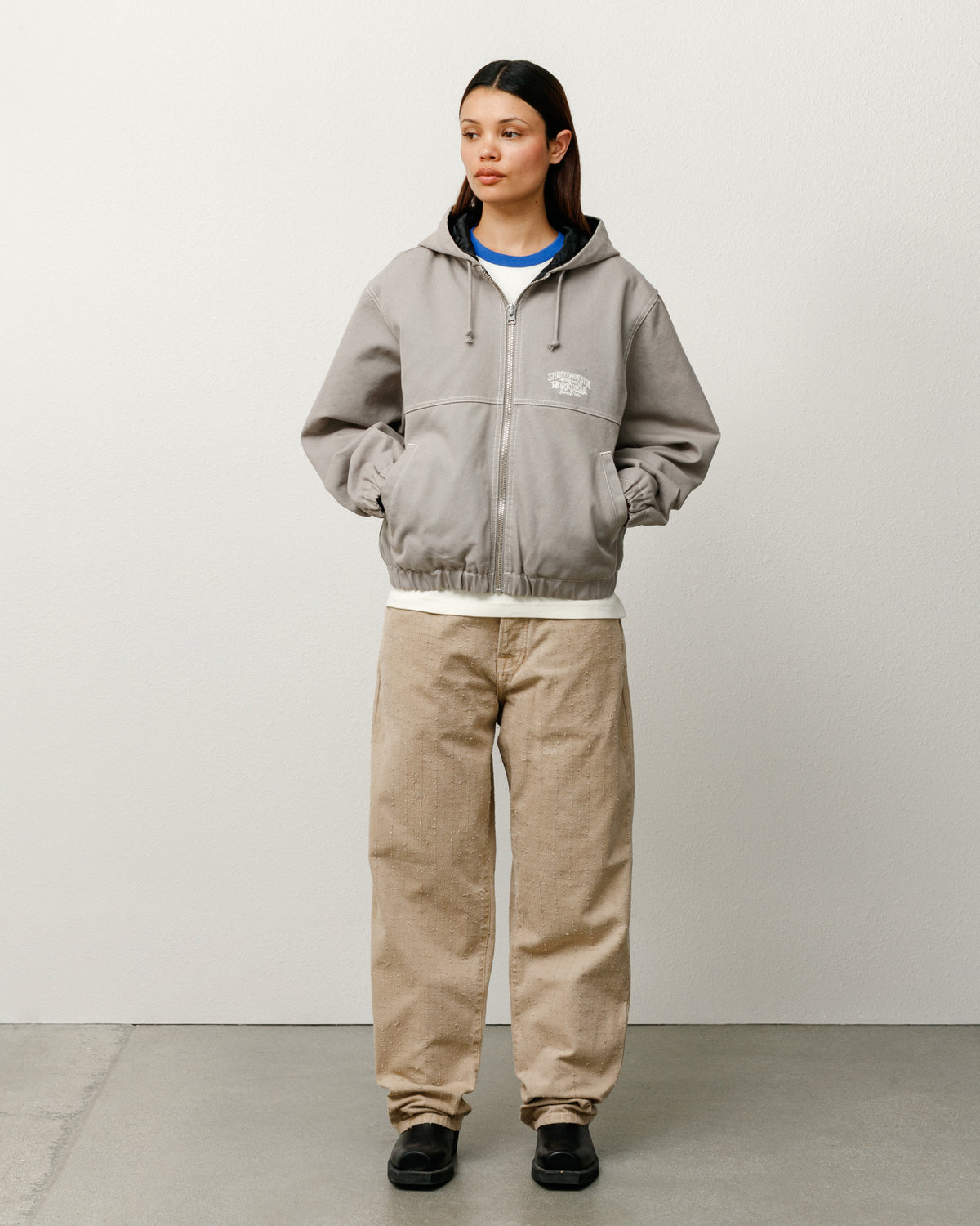 Work Jacket Contrast Stitch – Grey | Outerwear | Stüssy Japan