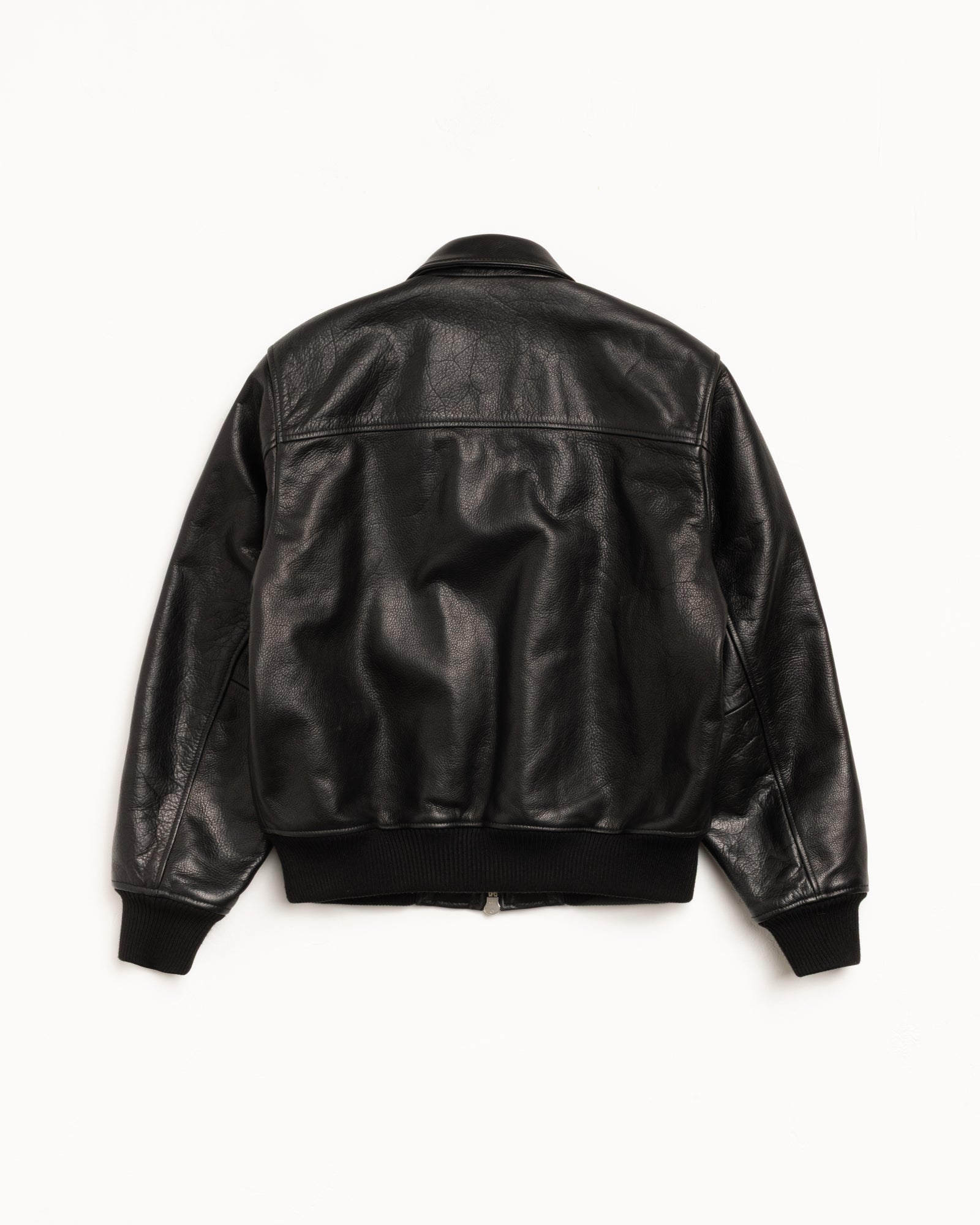 Leather Flight Jacket – Black | Outerwear | Stüssy Japan