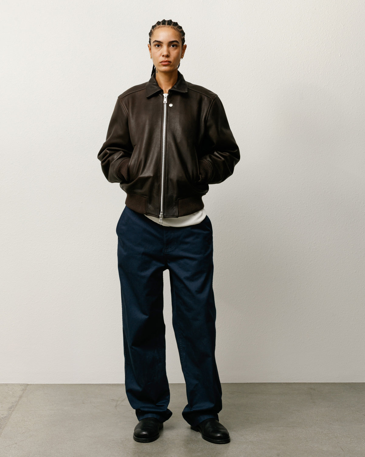 Leather Flight Jacket – Dark Brown | Outerwear | Stüssy Japan