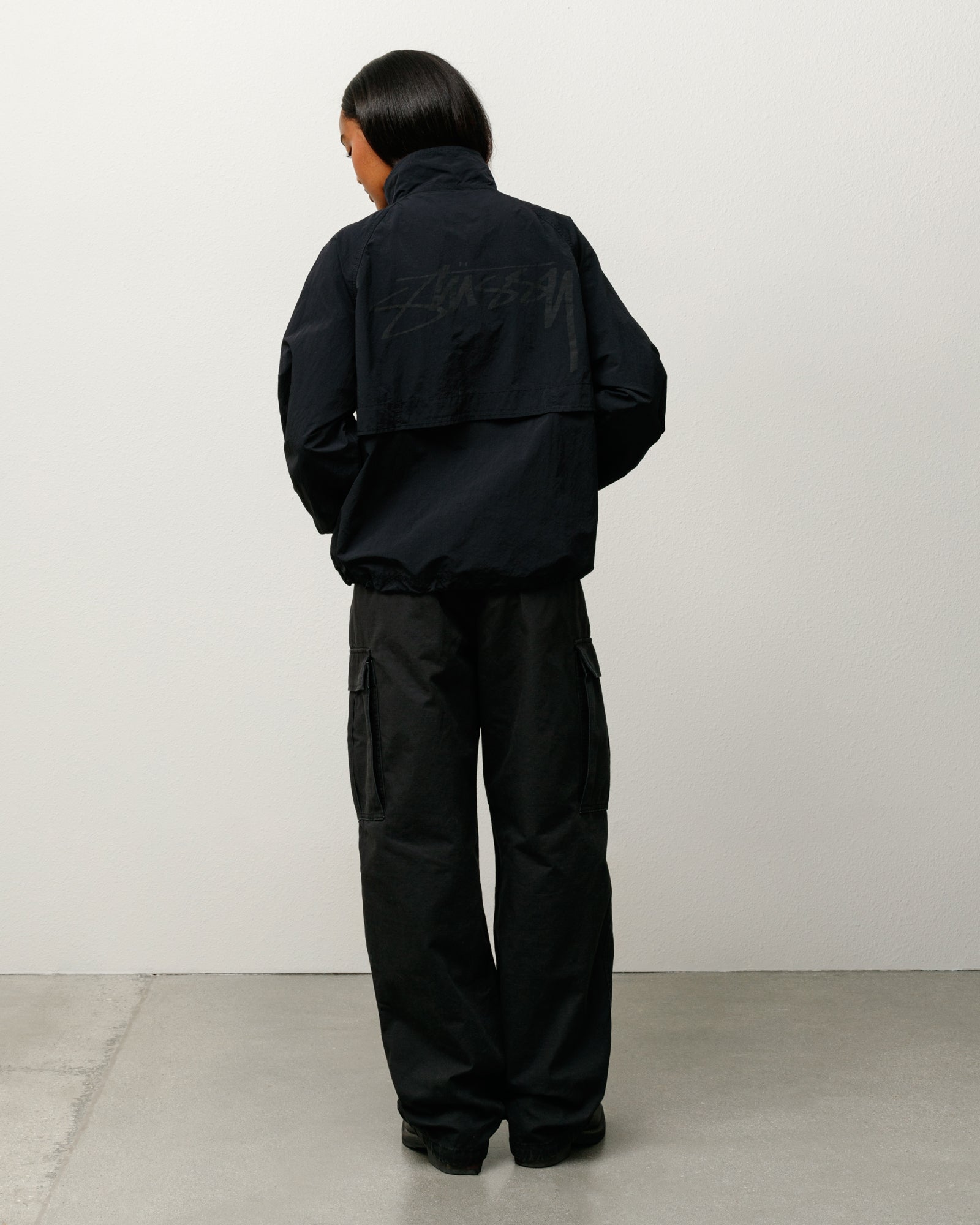 Warm Up Jacket – Black | Outerwear | Stüssy Japan