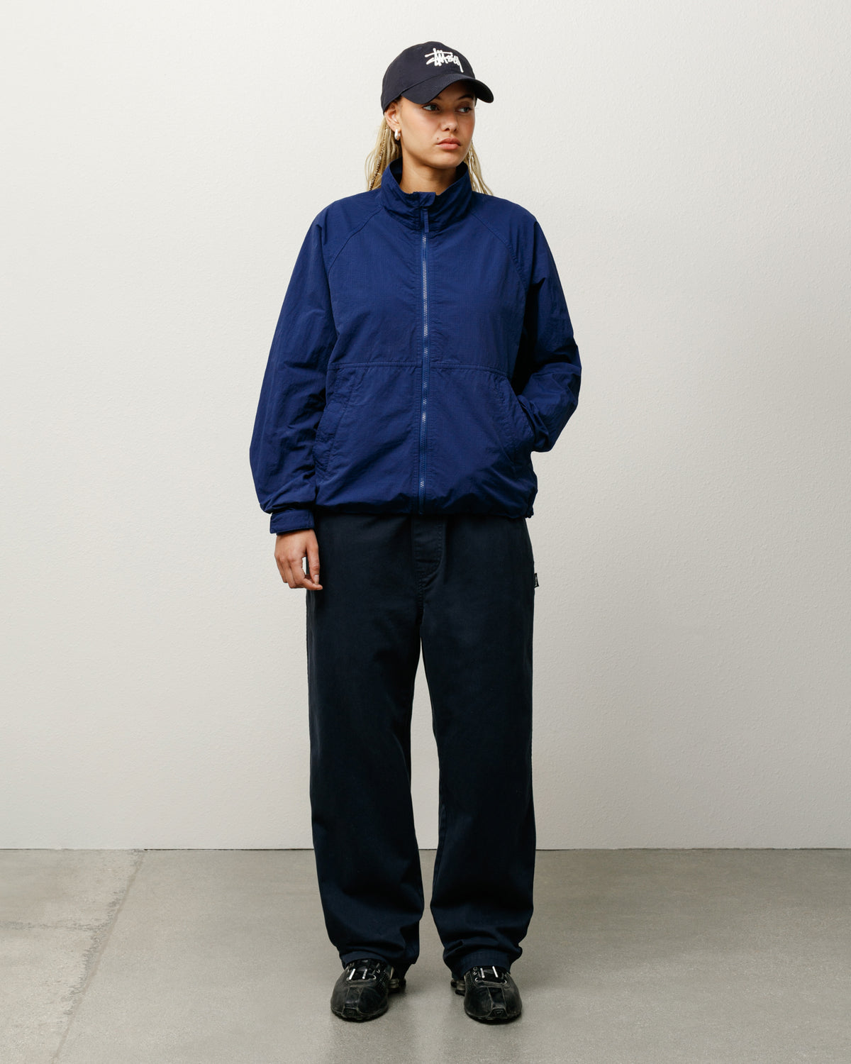 Warm Up Jacket – Navy | Outerwear | Stüssy Japan