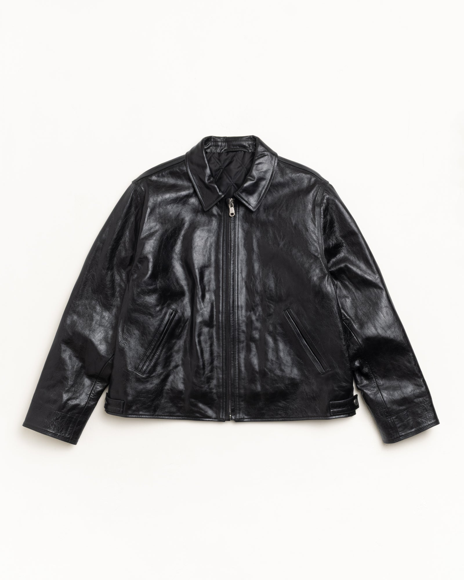 Garage Jacket Leather – Black | Outerwear | Stüssy Japan