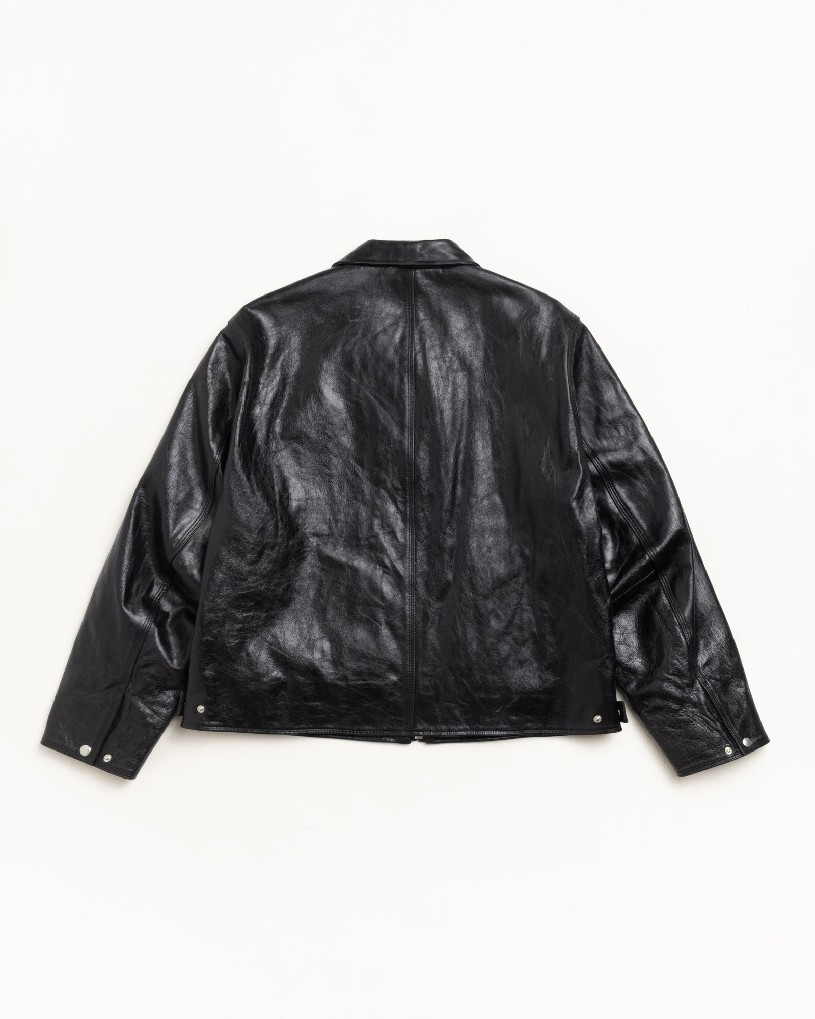 Garage Jacket Leather – Black | Outerwear | Stüssy Japan