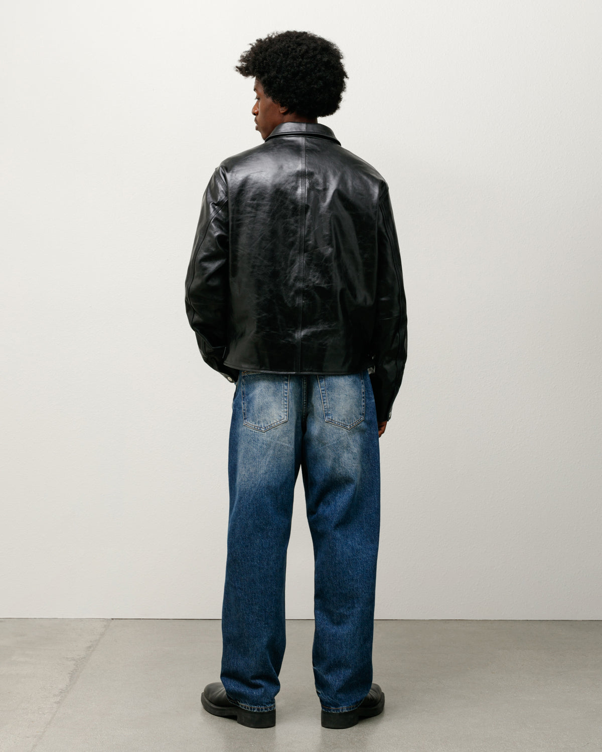 Garage Jacket Leather – Black | Outerwear | Stüssy Japan