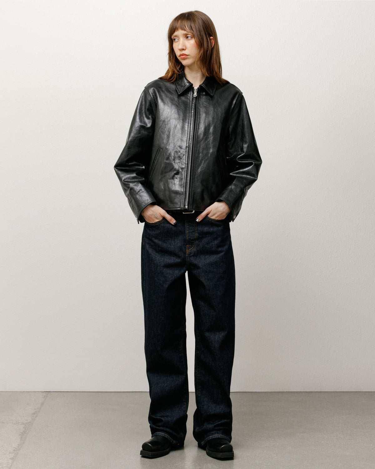 Garage Jacket Leather – Black | Outerwear | Stüssy Japan