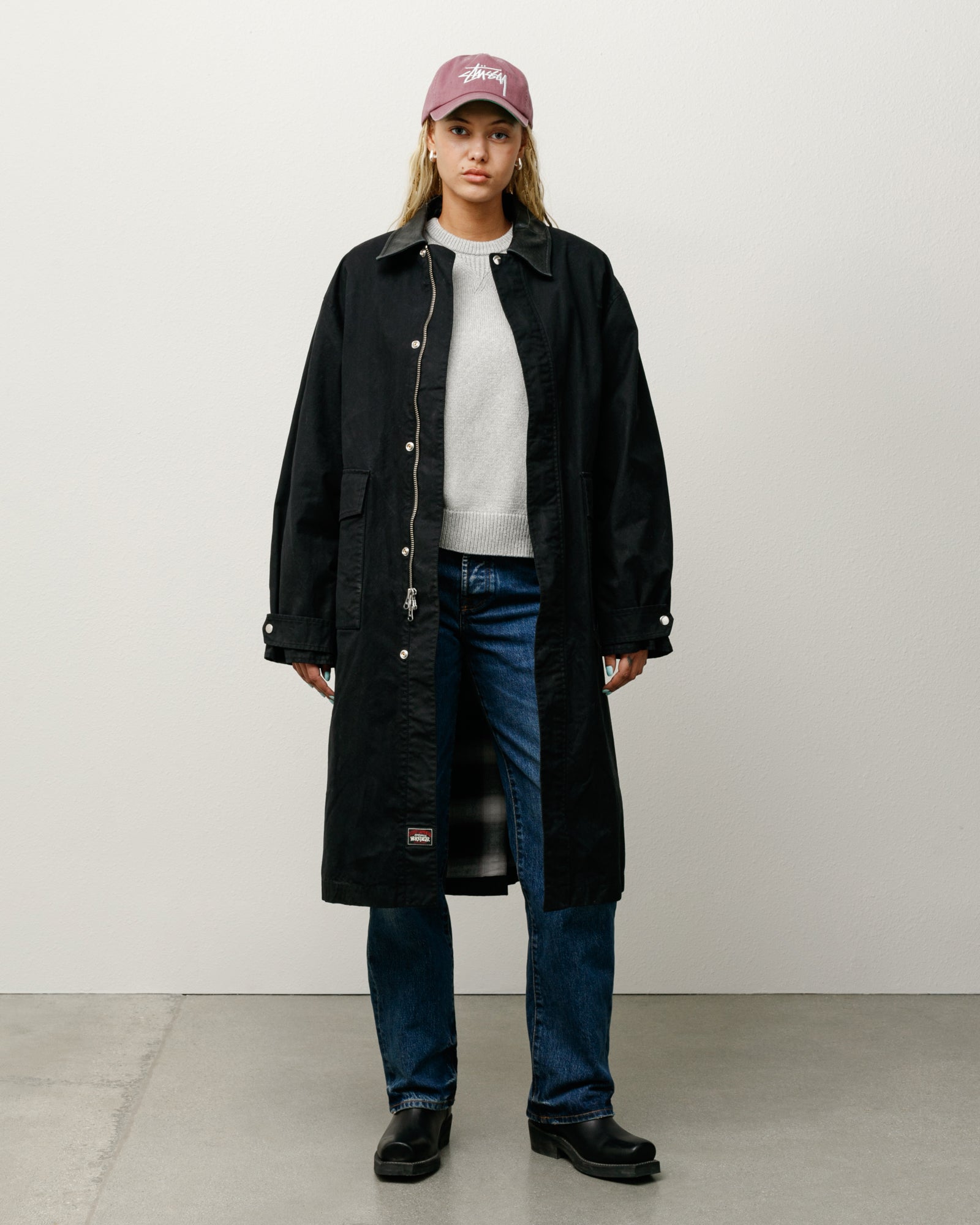 Duster Coat – Black | Outerwear | Stüssy Japan