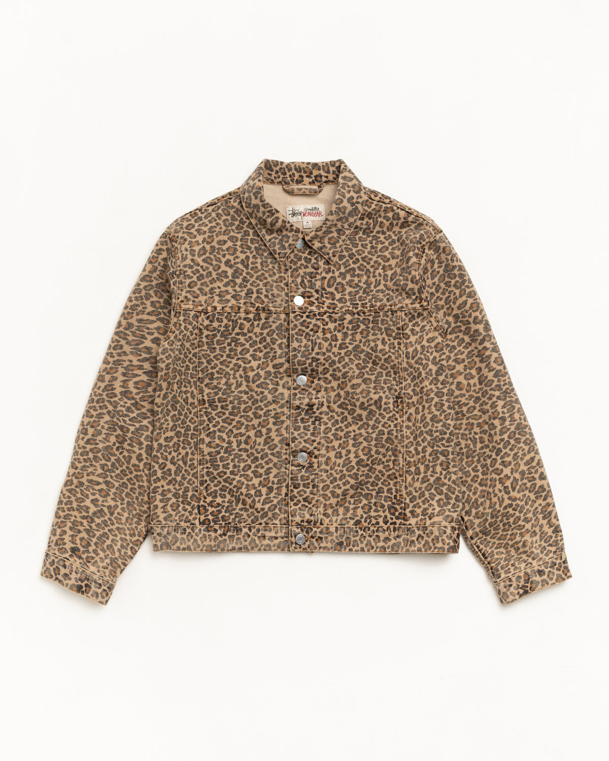 Trucker Jacket Denim – Leopard | Outerwear | Stüssy Japan