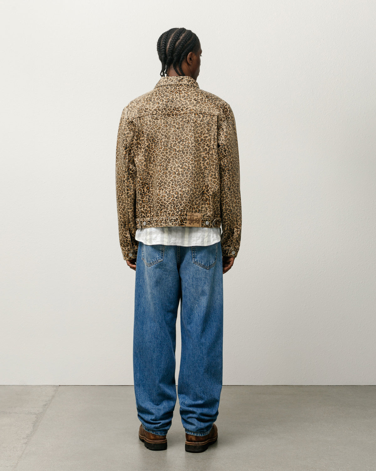 Trucker Jacket Denim – Leopard | Outerwear | Stüssy Japan