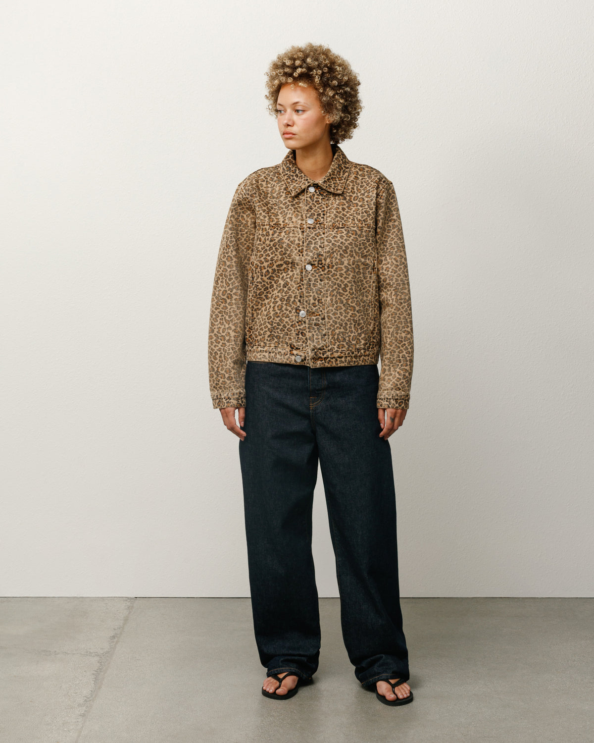 Trucker Jacket Denim – Leopard | Outerwear | Stüssy Japan