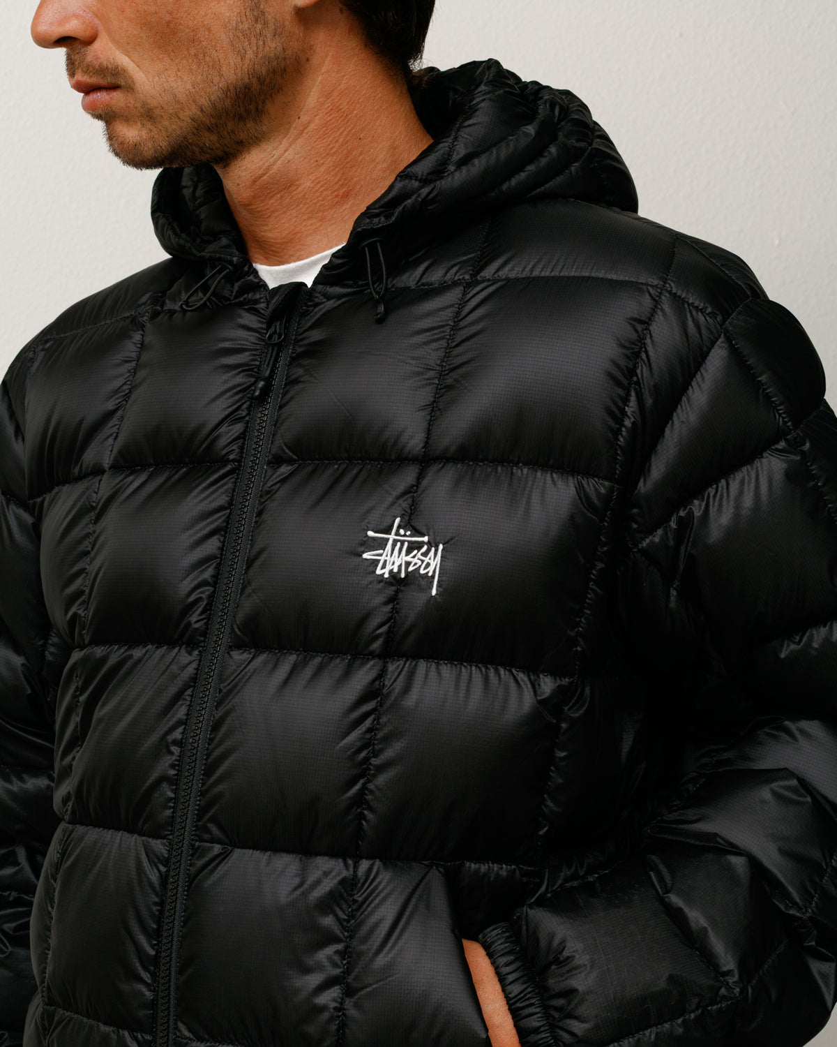 Midweight Hooded Puffer – Black | Outerwear | Stüssy Japan