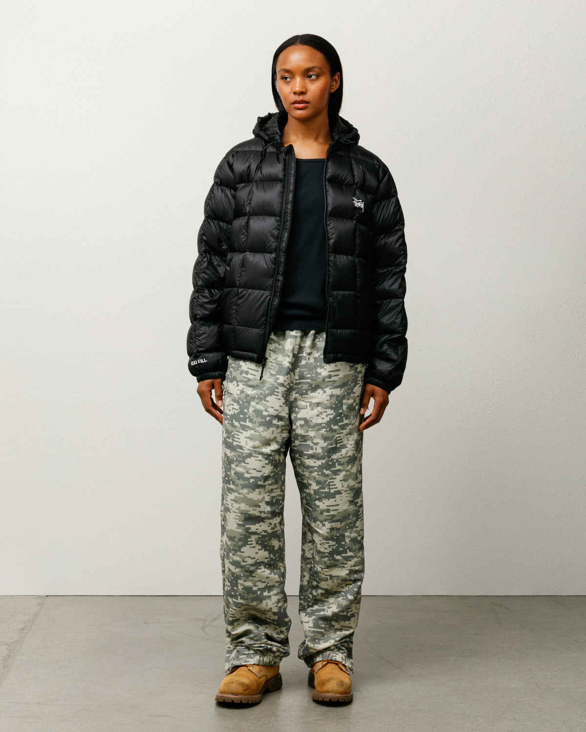 Midweight Hooded Puffer – Black | Outerwear | Stüssy Japan