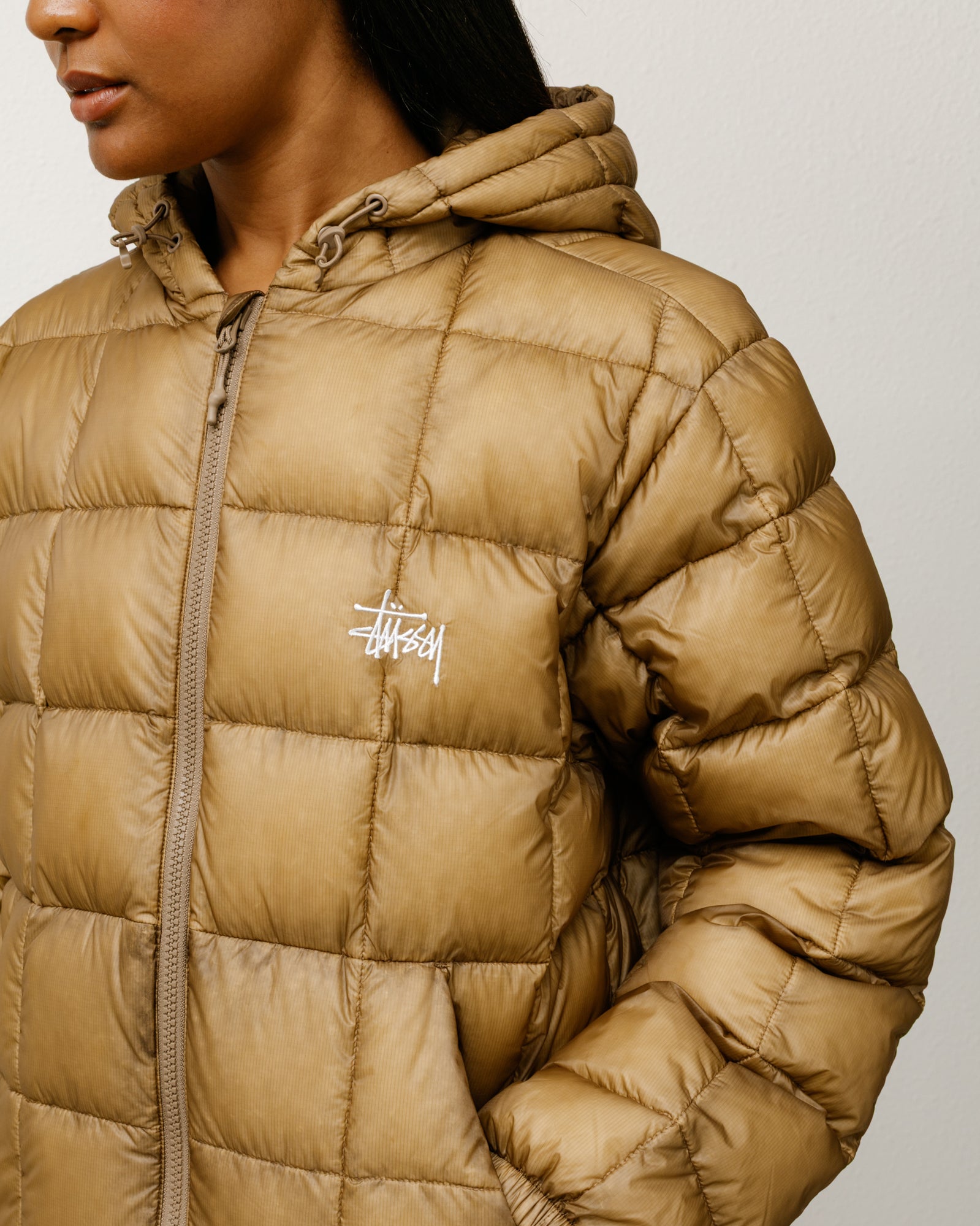Midweight Hooded Puffer – Khaki | Outerwear | Stüssy Japan