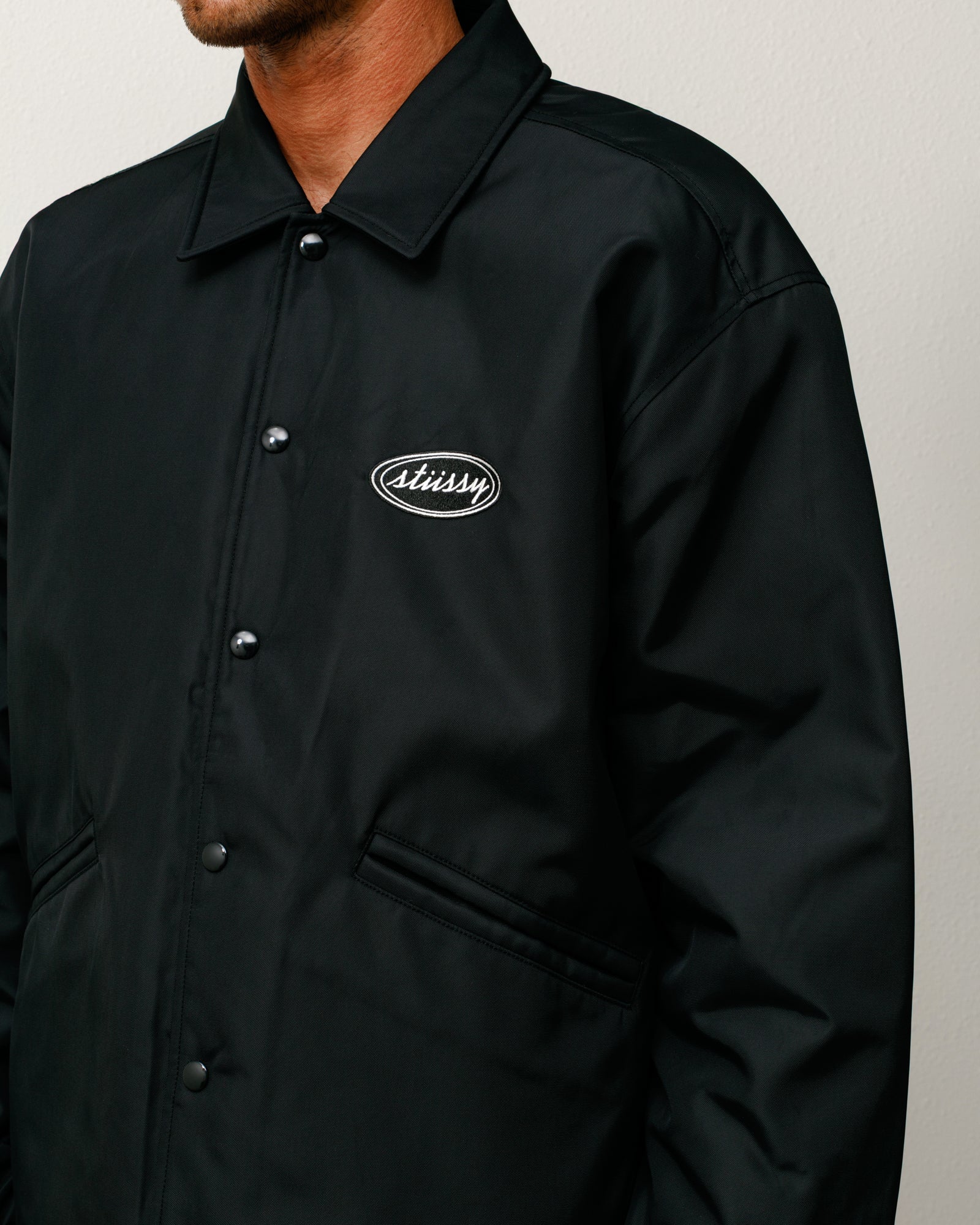 Coaches Jacket – Black | Outerwear | Stüssy Japan