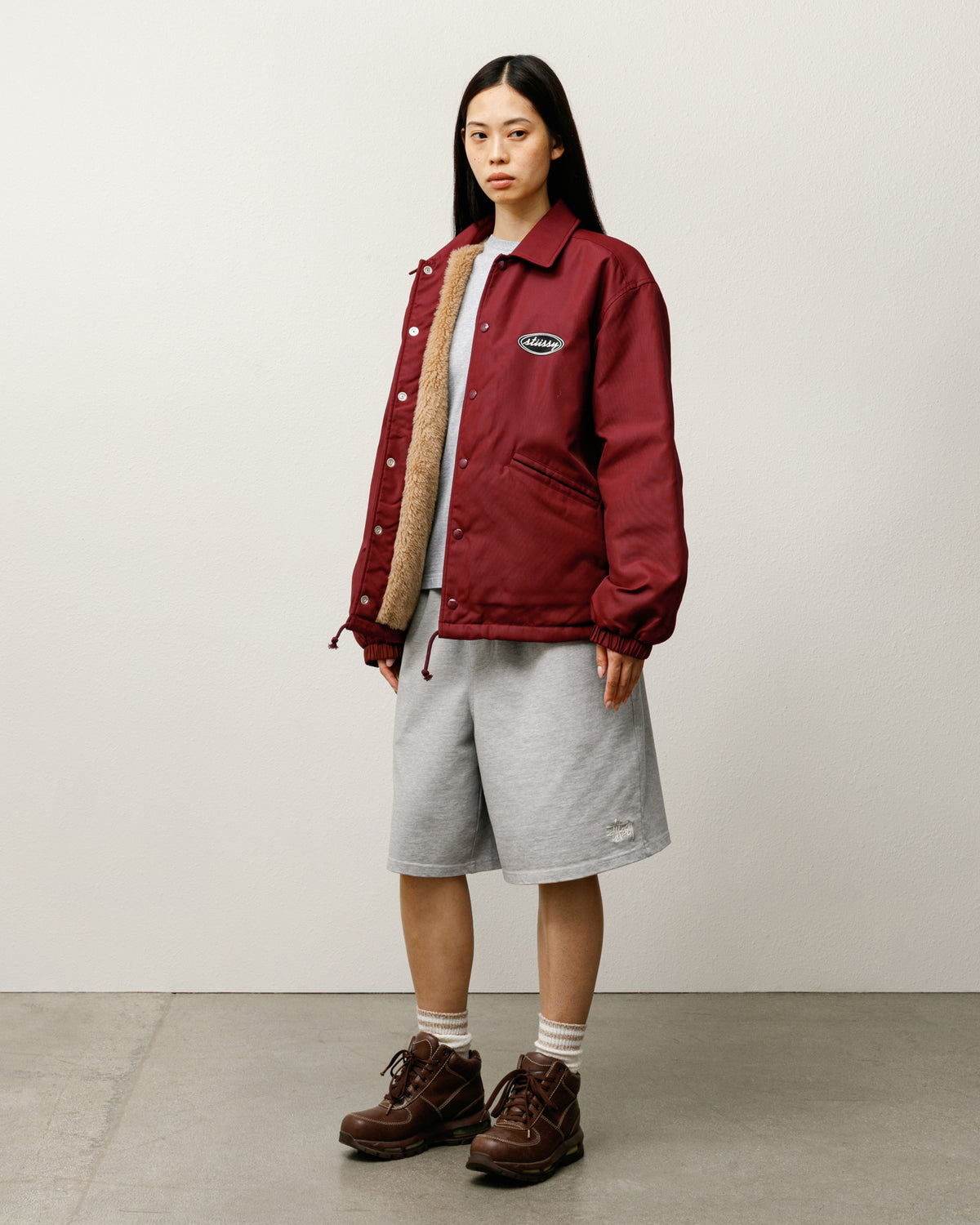 Coaches Jacket – Burgundy | Outerwear | Stüssy Japan