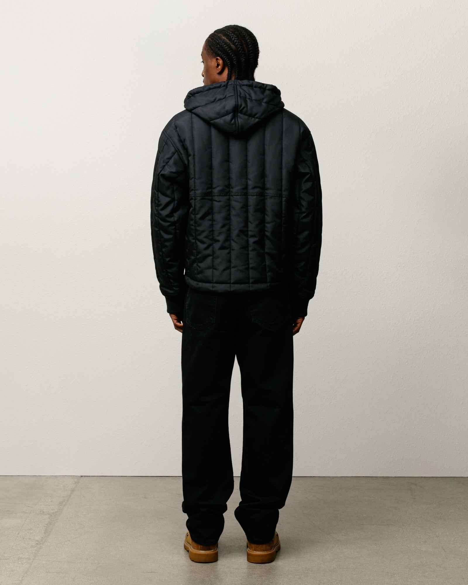 Quilted Nylon Work Jacket – Black | Outerwear | Stüssy Japan