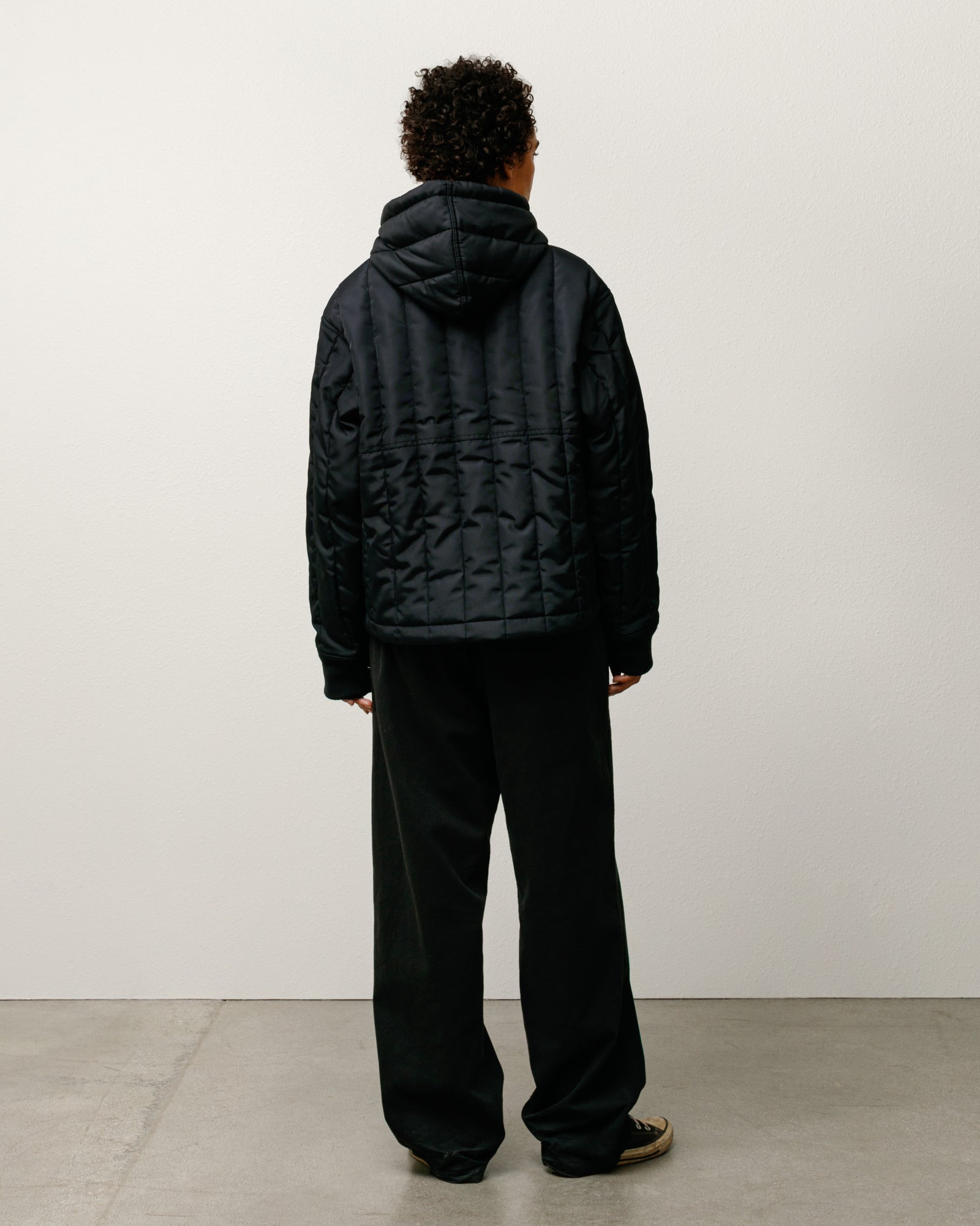 Quilted Nylon Work Jacket – Black | Outerwear | Stüssy Japan