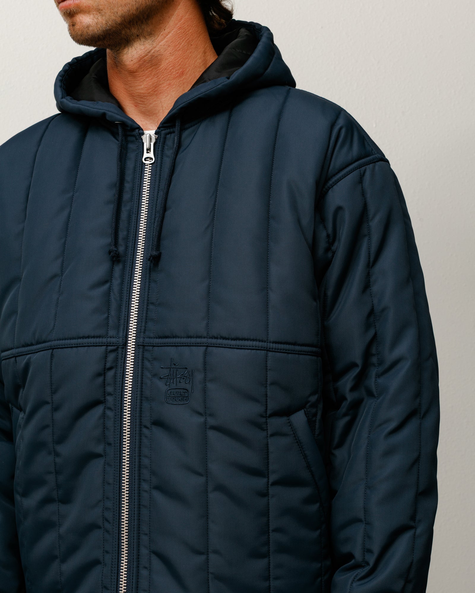 Quilted Nylon Work Jacket – Navy | Outerwear | Stüssy Japan