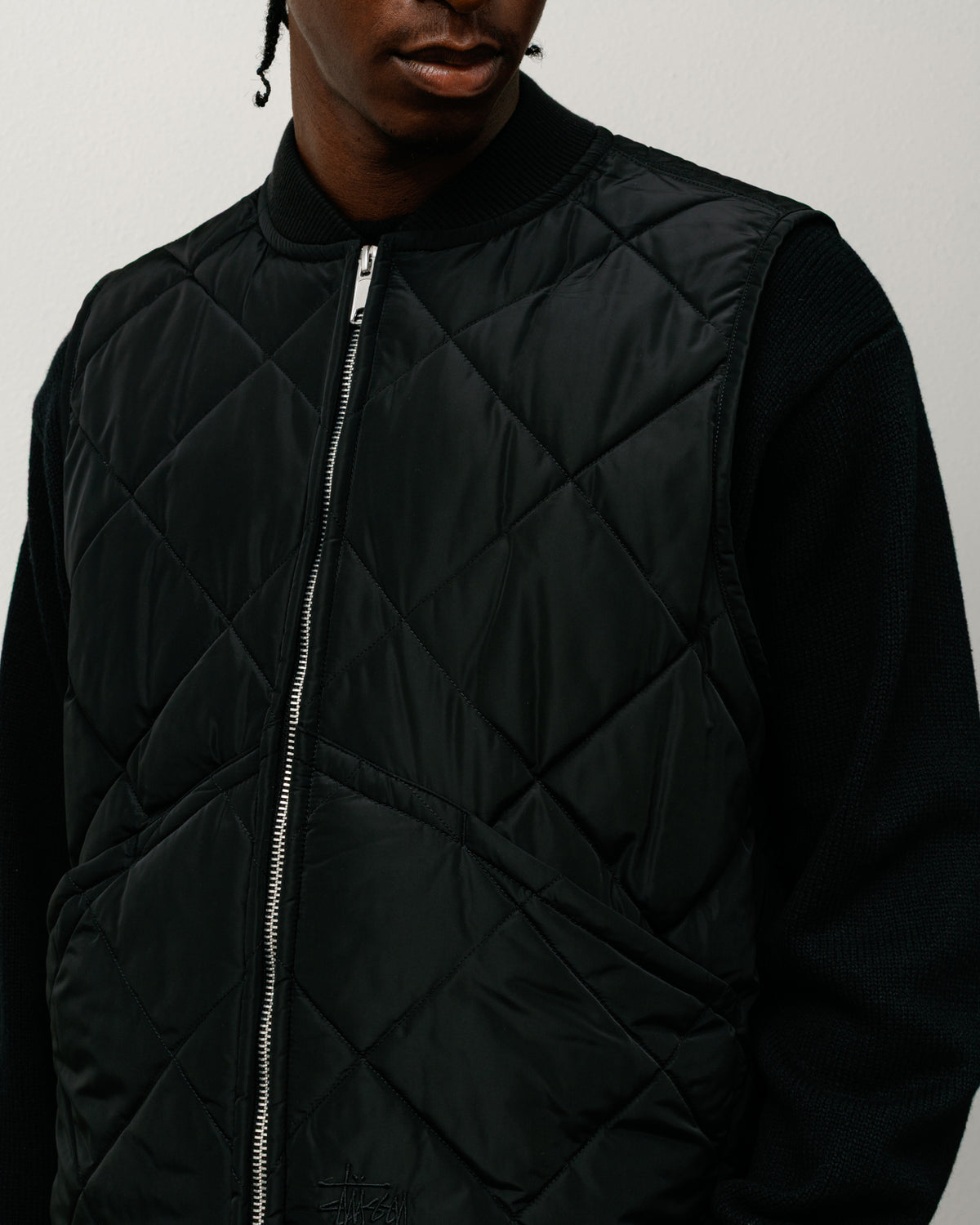 Thermal Lined Quilted Vest – Black | Outerwear | Stüssy Japan