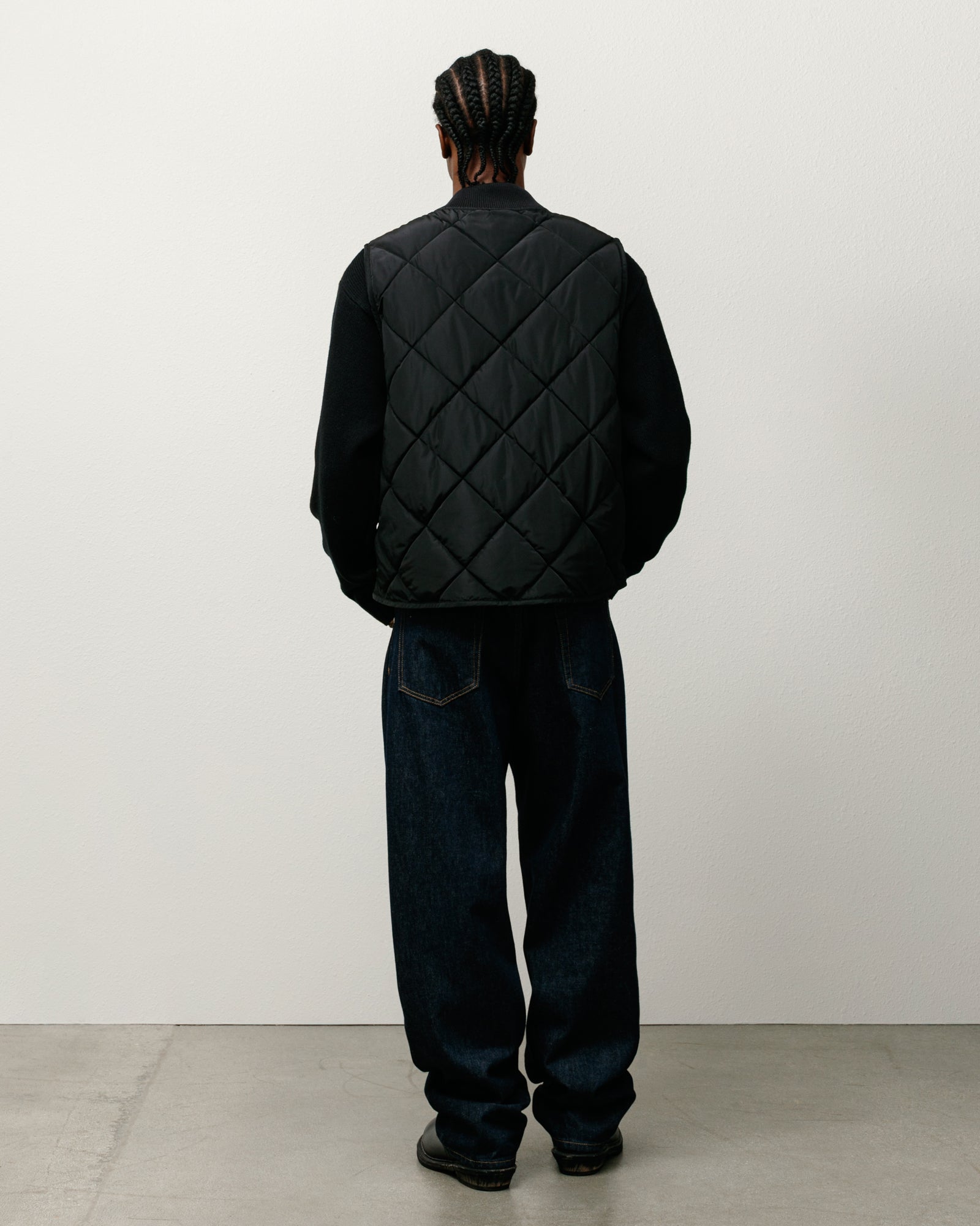 Thermal Lined Quilted Vest – Black | Outerwear | Stüssy Japan