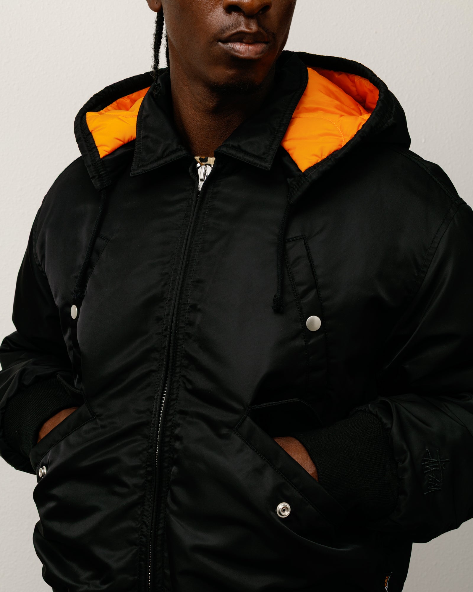 STUSSY ブラック ボンバージャケット Flight Bomber – Black | Outerwear | Stüssy Japan