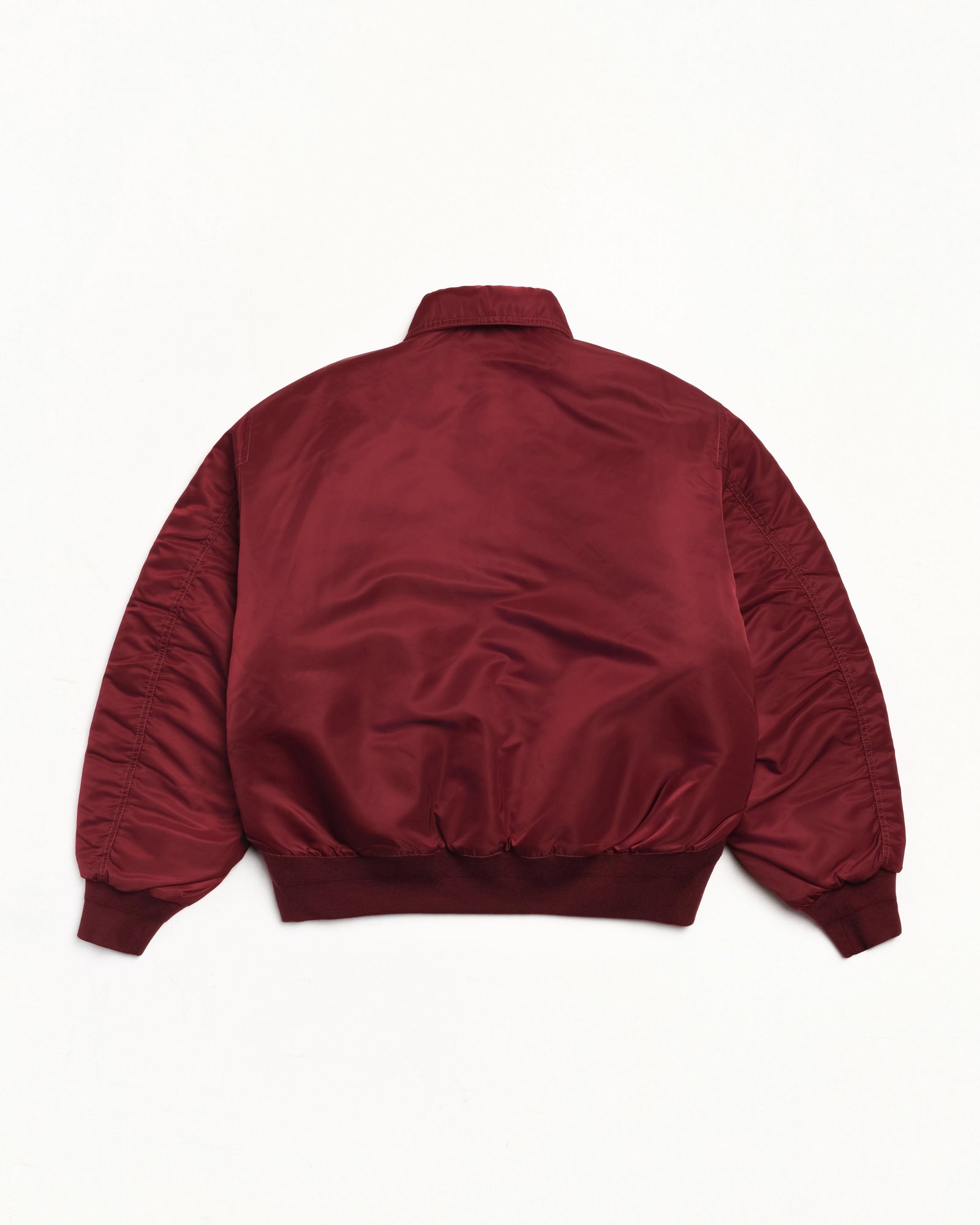 Flight Bomber Mens Long Sleeve In Burgundy