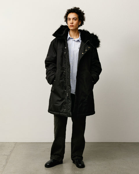 Stussy X Alpha Military Parka Mens Long Sleeve In Black