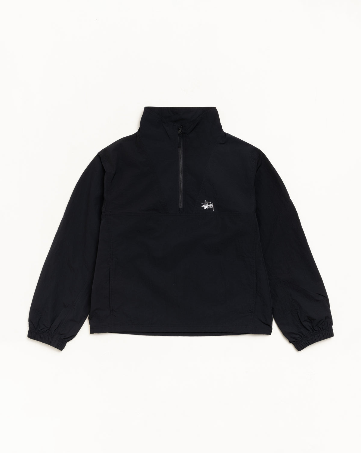 Warm Up Pullover – Black | Outerwear | Stüssy Japan