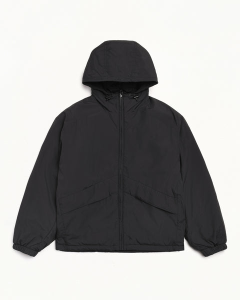 Insulated Hooded Jacket Mens Long Sleeve In Black
