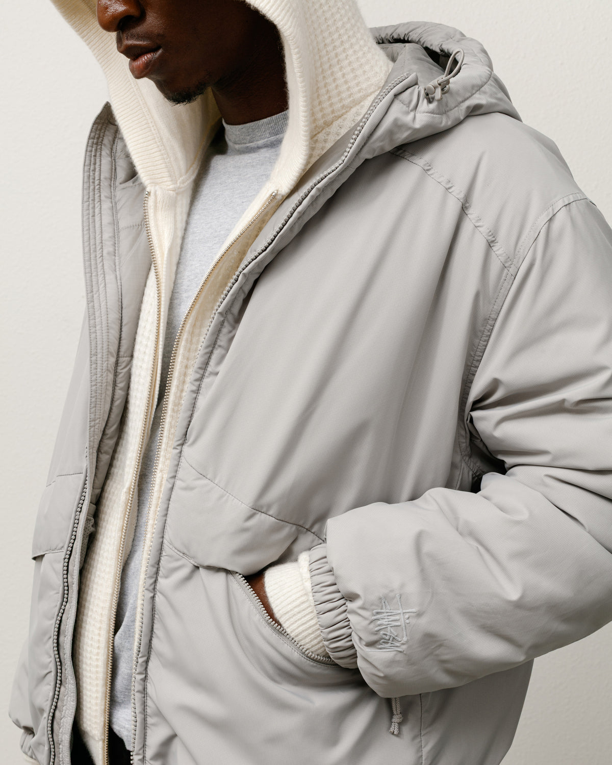 Insulated Hooded Jacket – Grey | Outerwear | Stüssy Japan