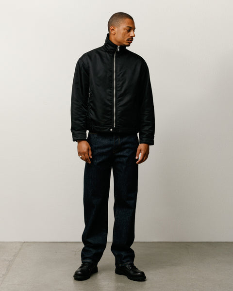 Pile Lined Zip Jacket Mens Long Sleeve In Black