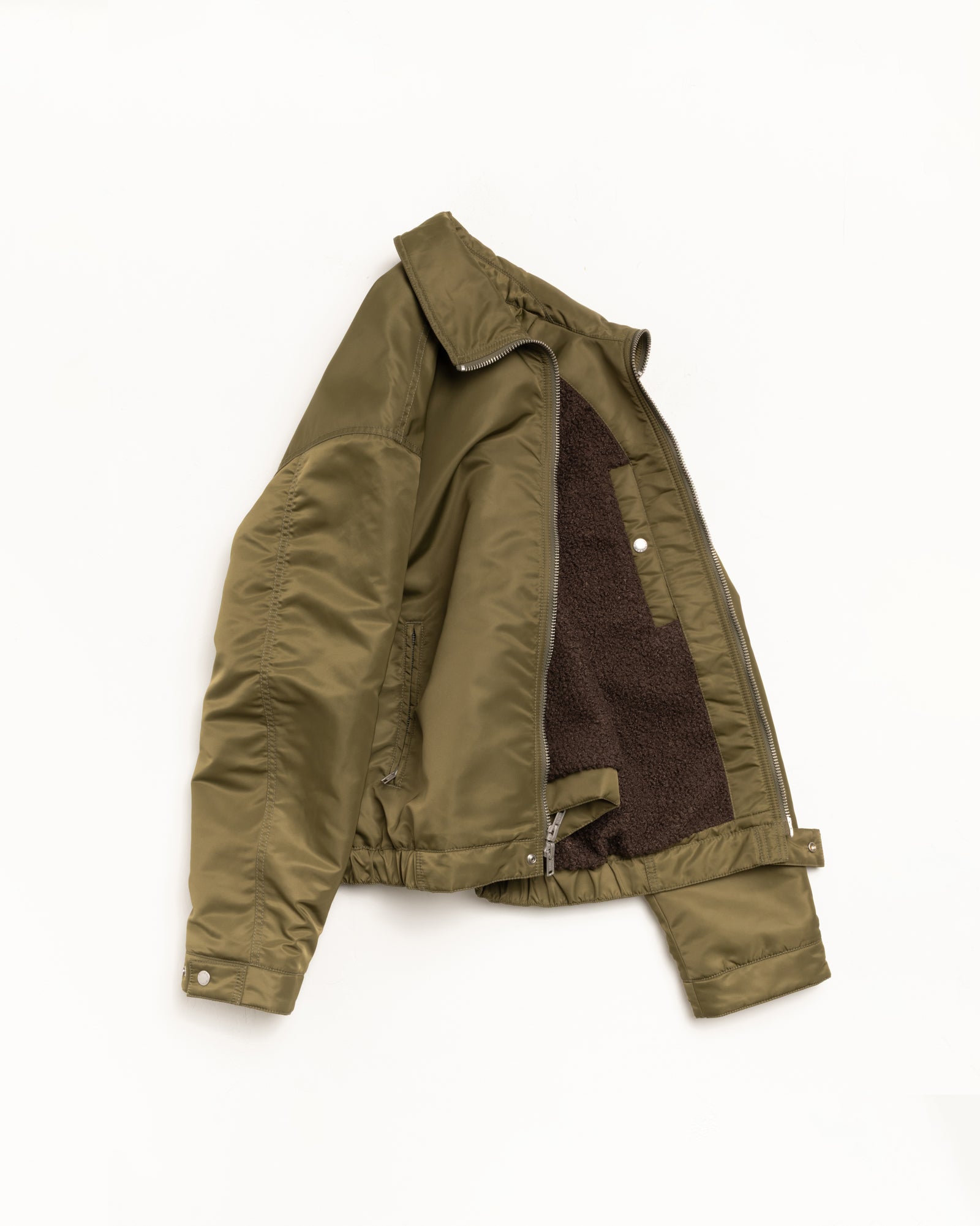 Pile Lined Zip Jacket – Olive | Outerwear | Stüssy Japan